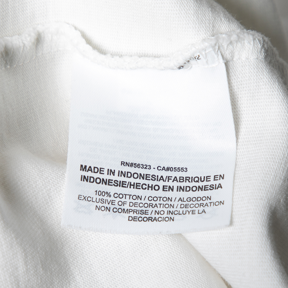 Supreme X Jordan White Logo Printed Cotton T-Shirt L