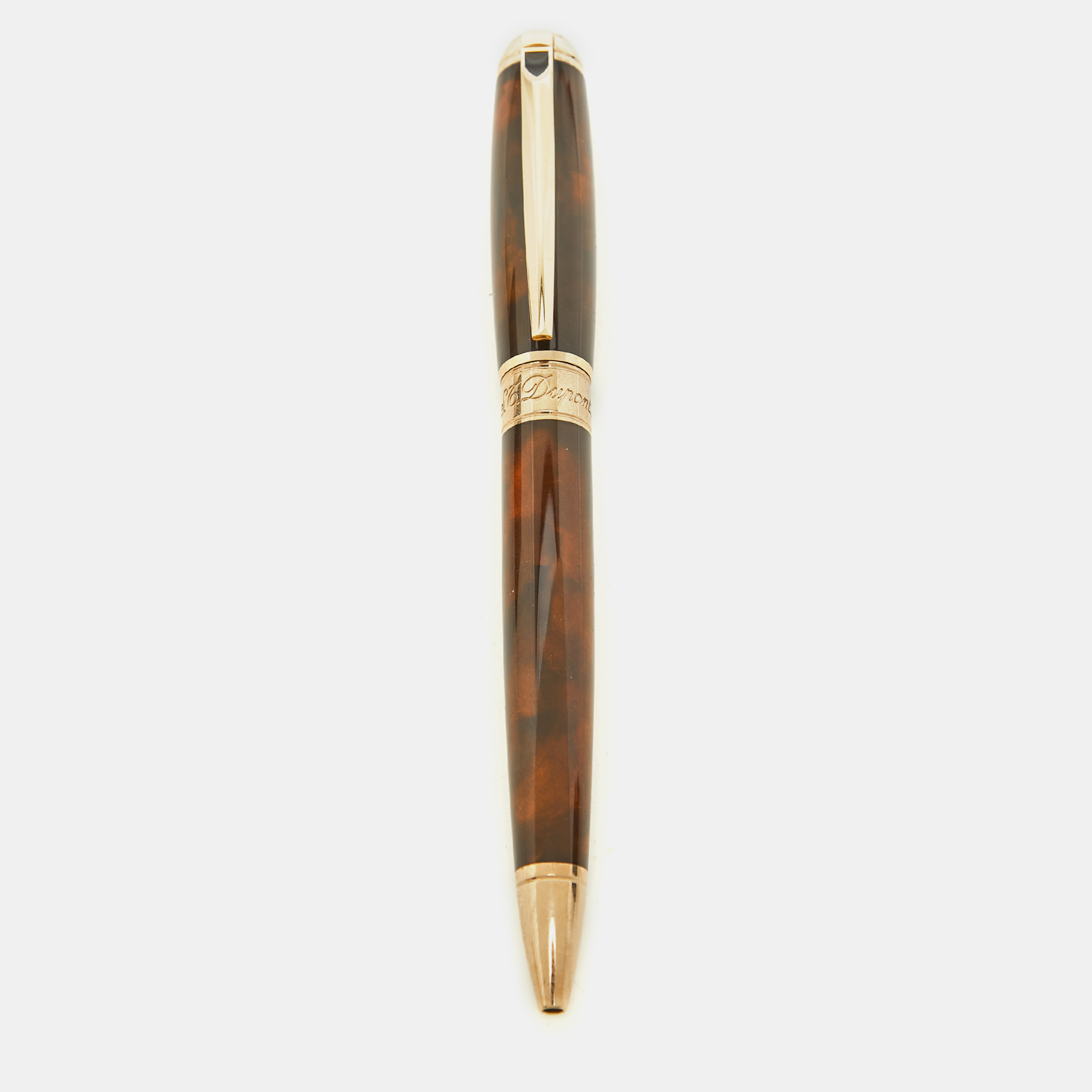 S.T. Dupont Lacquer Gold Tone Ballpoint Pen