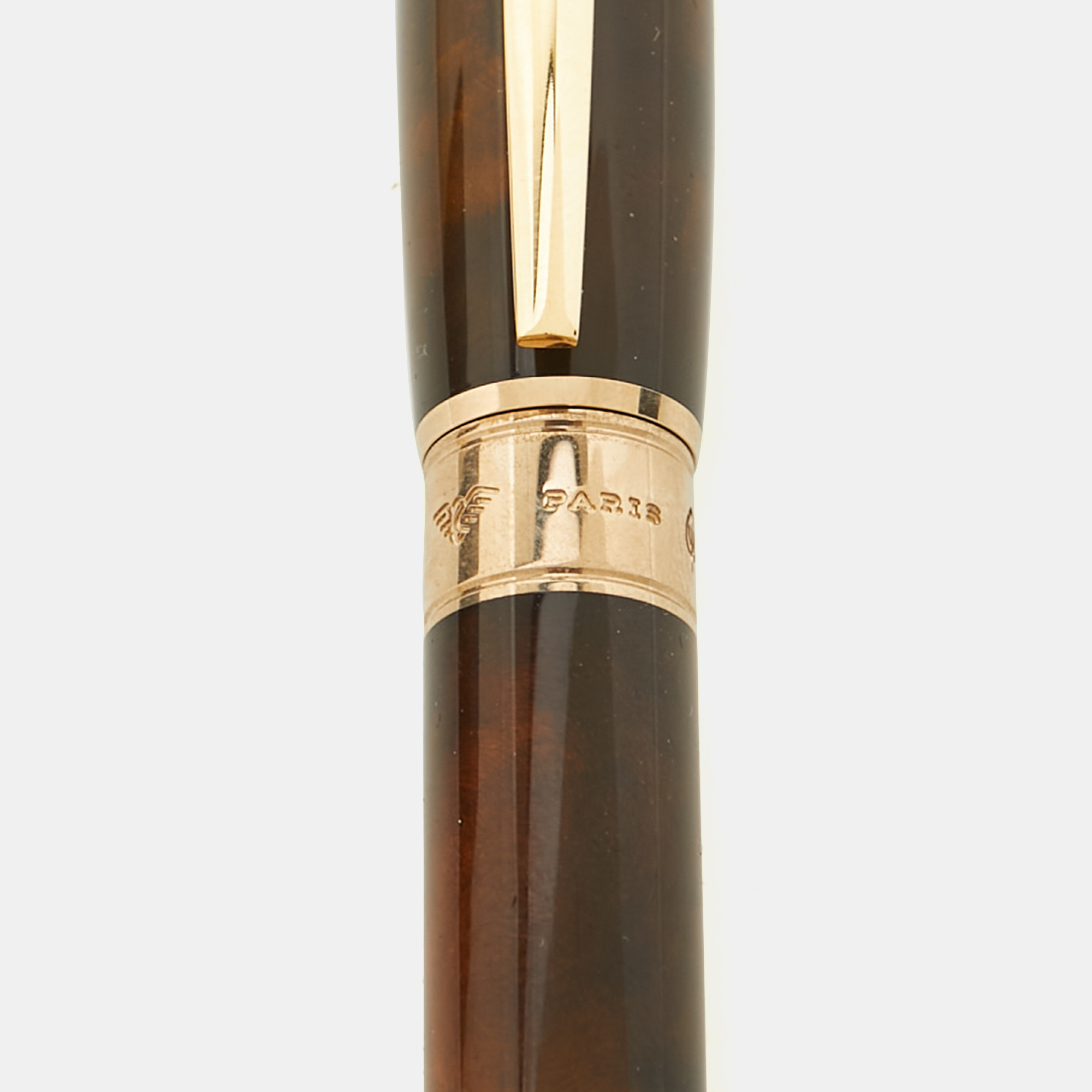 S.T. Dupont Lacquer Gold Tone Ballpoint Pen