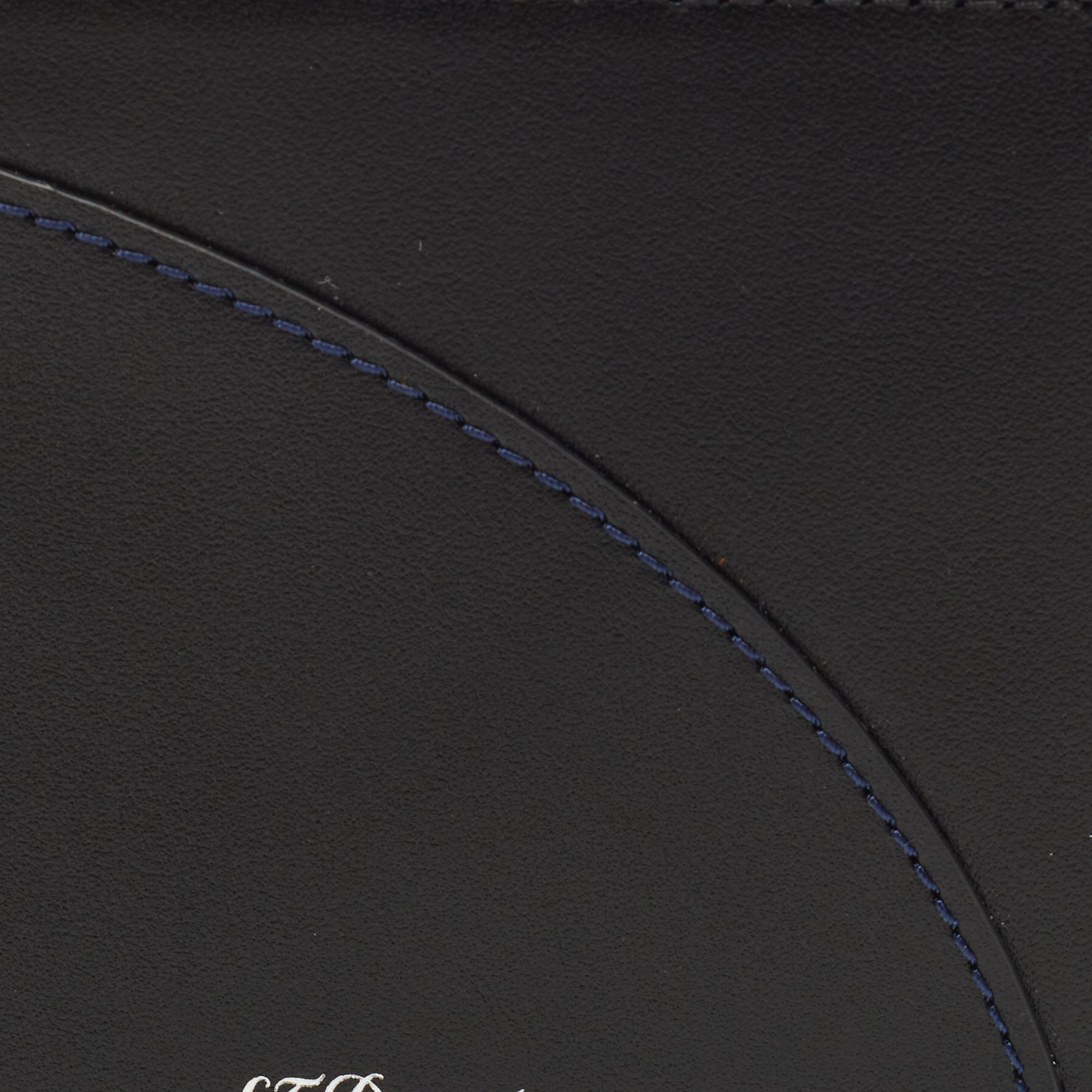 S.t. Dupont Black Leather 8CC Billfold Wallet