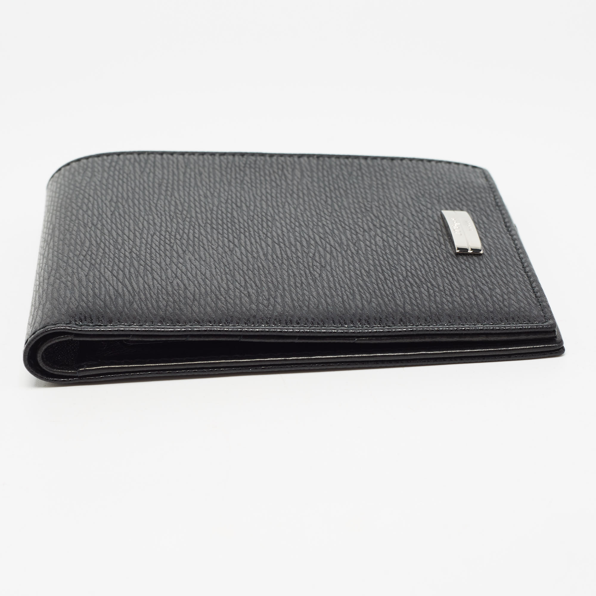 S.T. Dupont Black Textured Leather Bifold Wallet