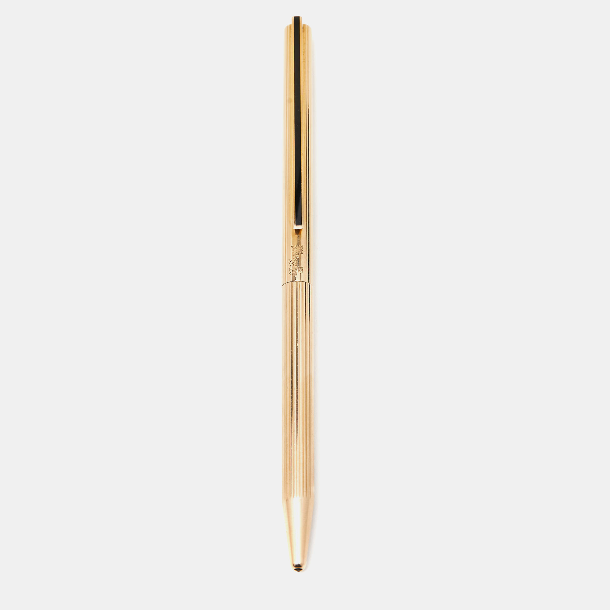 S.T. Dupont Textured Classique Lines Gold Tone Mechanical Pencil