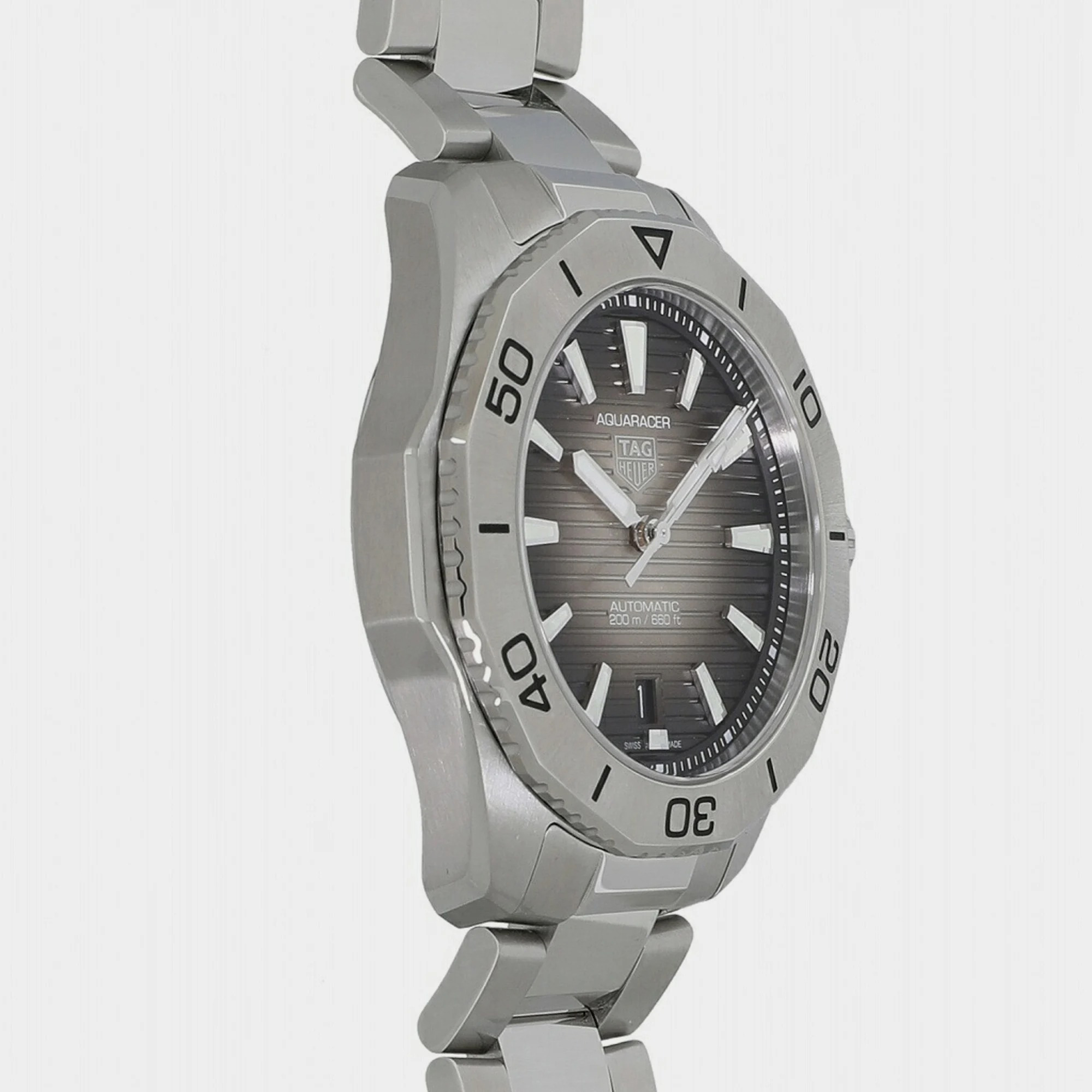 Tag Heuer Black Stainless Steel Aquaracer WBP2110.BA0627 Automatic Men's Wristwatch 40 Mm