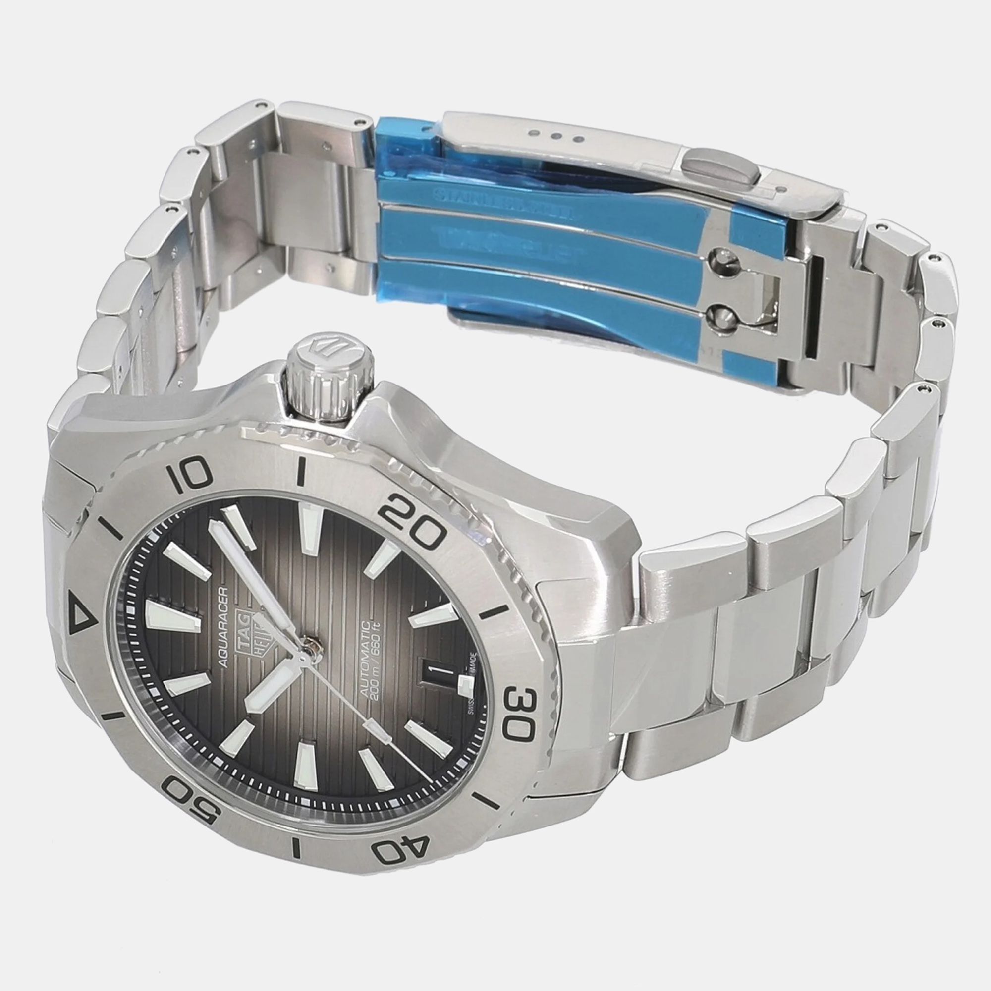 Tag Heuer Black Stainless Steel Aquaracer WBP2110.BA0627 Automatic Men's Wristwatch 40 Mm