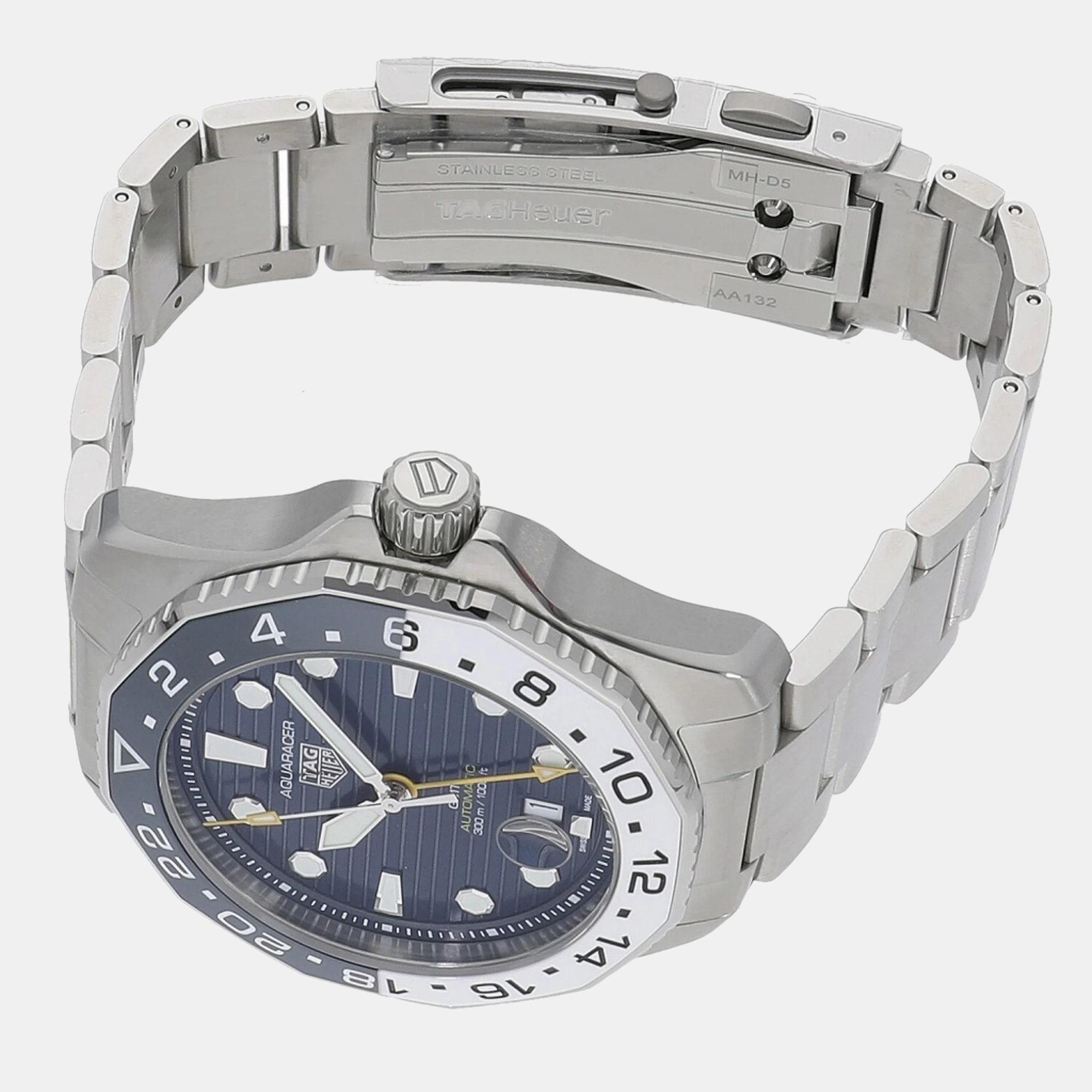 Tag Heuer Blue Stainless Steel Aquaracer WBP2010.BA0632 Automatic Men's Wristwatch 43 Mm