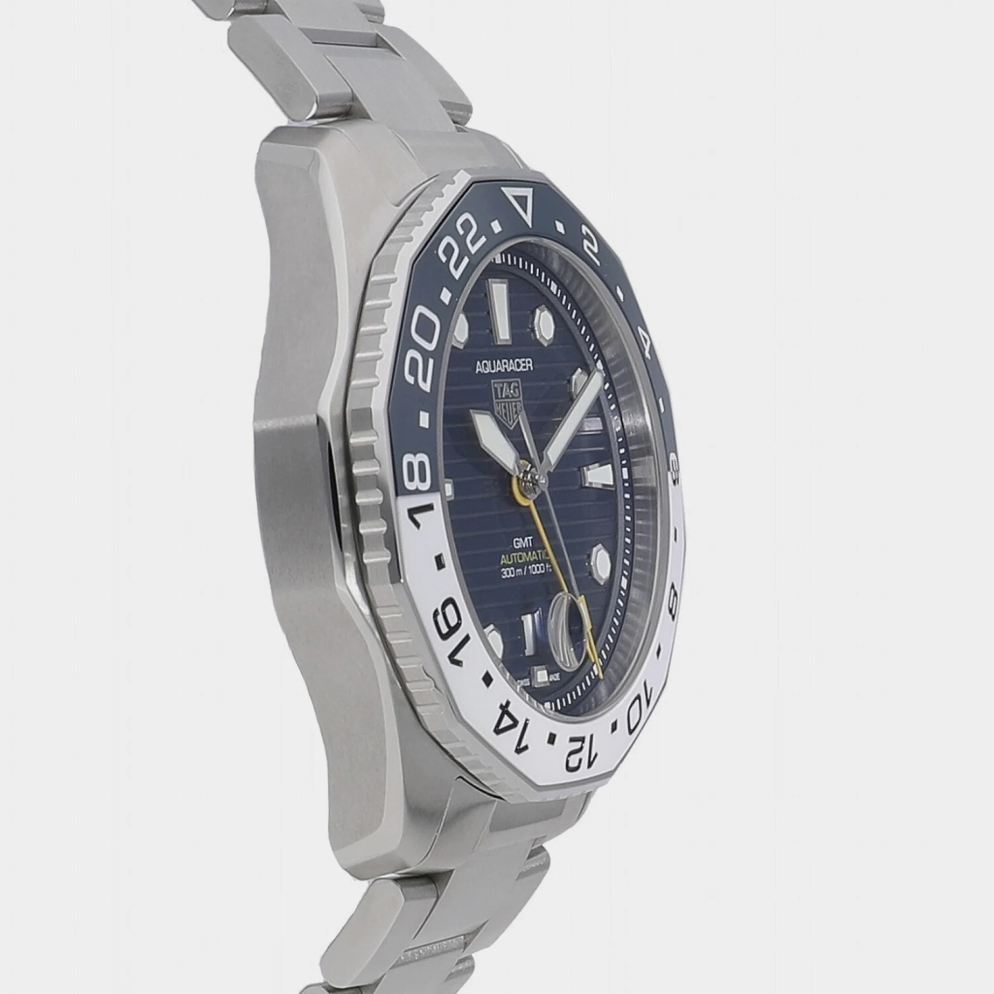 Tag Heuer Blue Stainless Steel Aquaracer WBP2010.BA0632 Automatic Men's Wristwatch 43 Mm