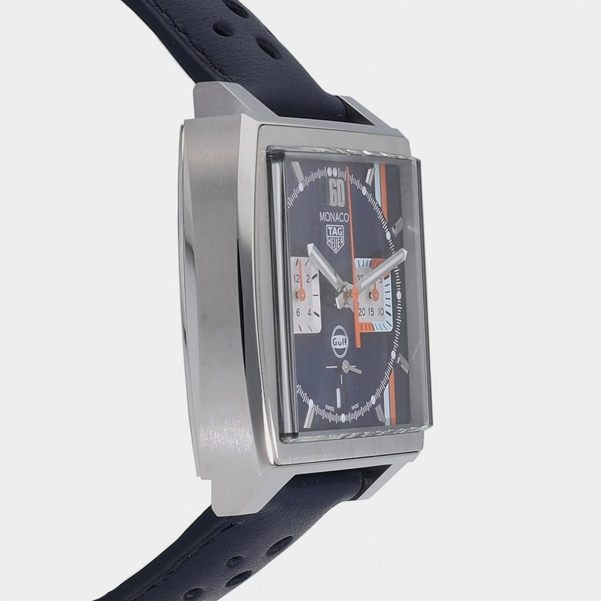 Tag Heuer Blue Stainless Steel Monaco CBL2115.FC6494 Automatic Men's Wristwatch 39 Mm
