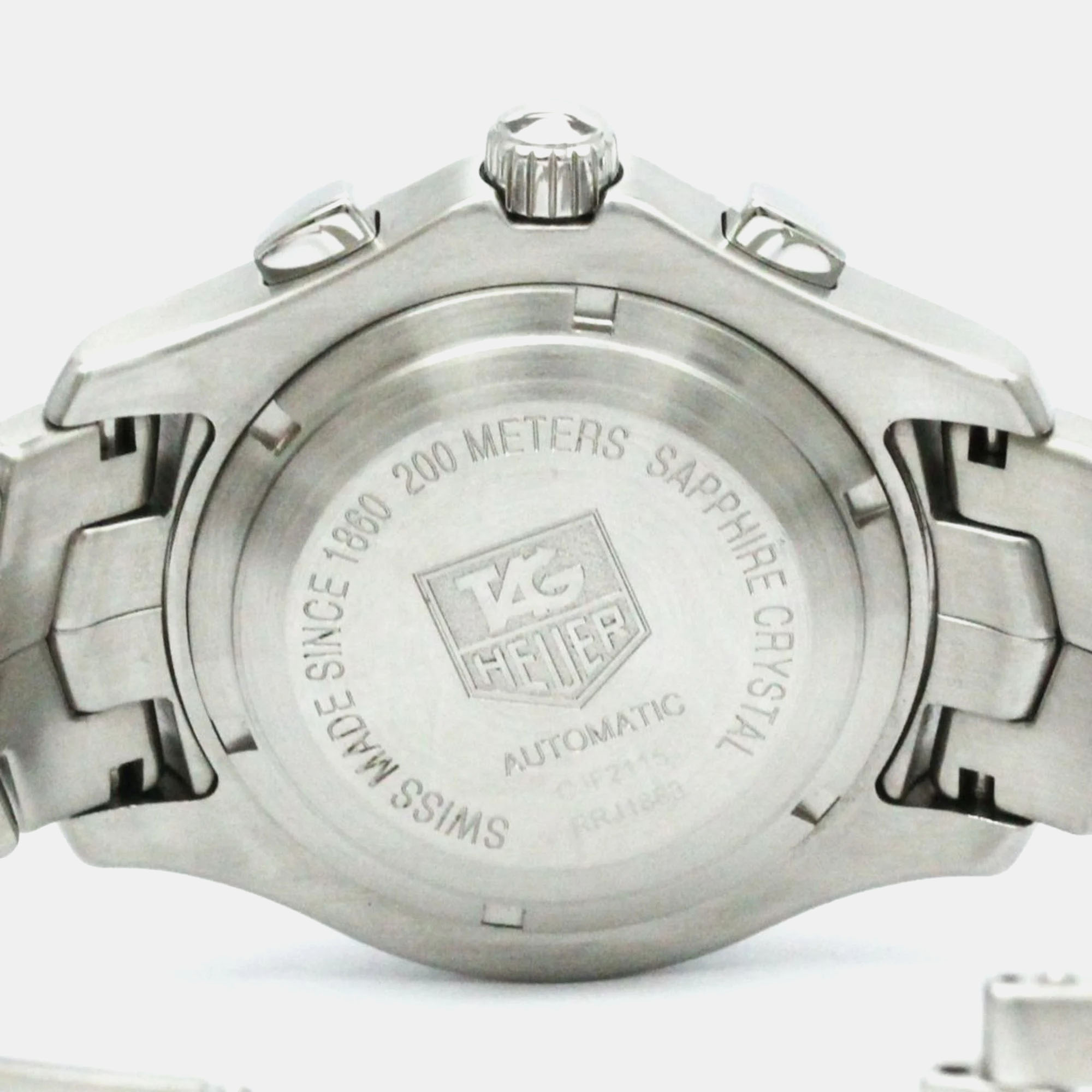 Tag Heuer Grey Stainless Steel Link CJF2115 Automatic Men's Wristwatch 42 Mm