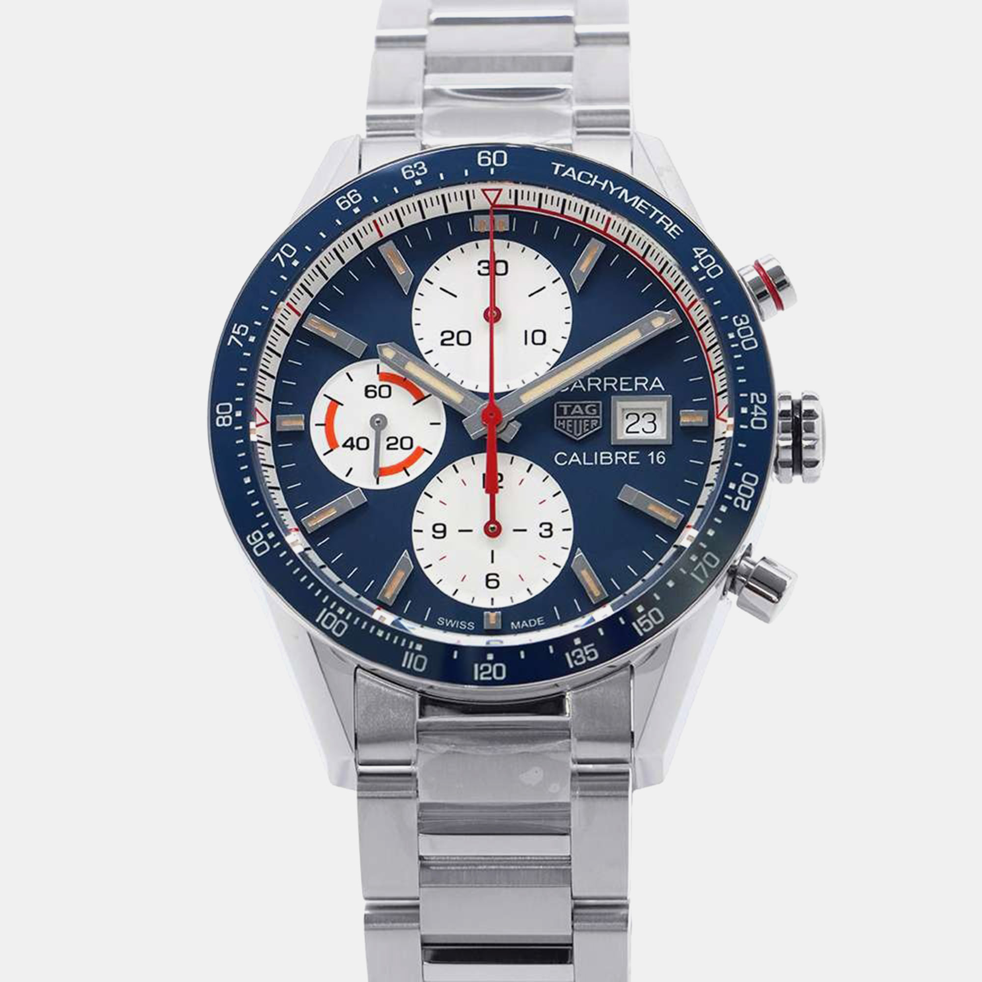 Tag Heuer Blue Stainless Steel Carrera Automatic Men's Wristwatch 41 mm
Tag Heuer Blue Stainless Steel Carrera Automatic Men's Wristwatch 41 mm