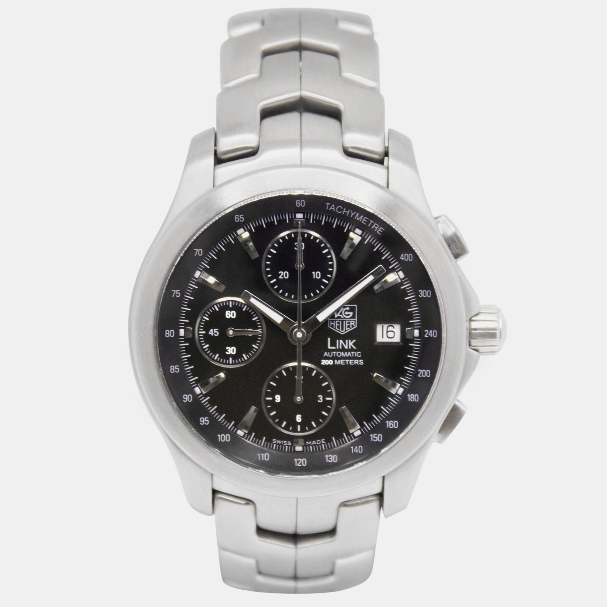 Tag Heuer Black Stainless Steel Link Automatic Men's Wristwatch 42 mm
Tag Heuer Black Stainless Steel Link Automatic Men's Wristwatch 42 mm