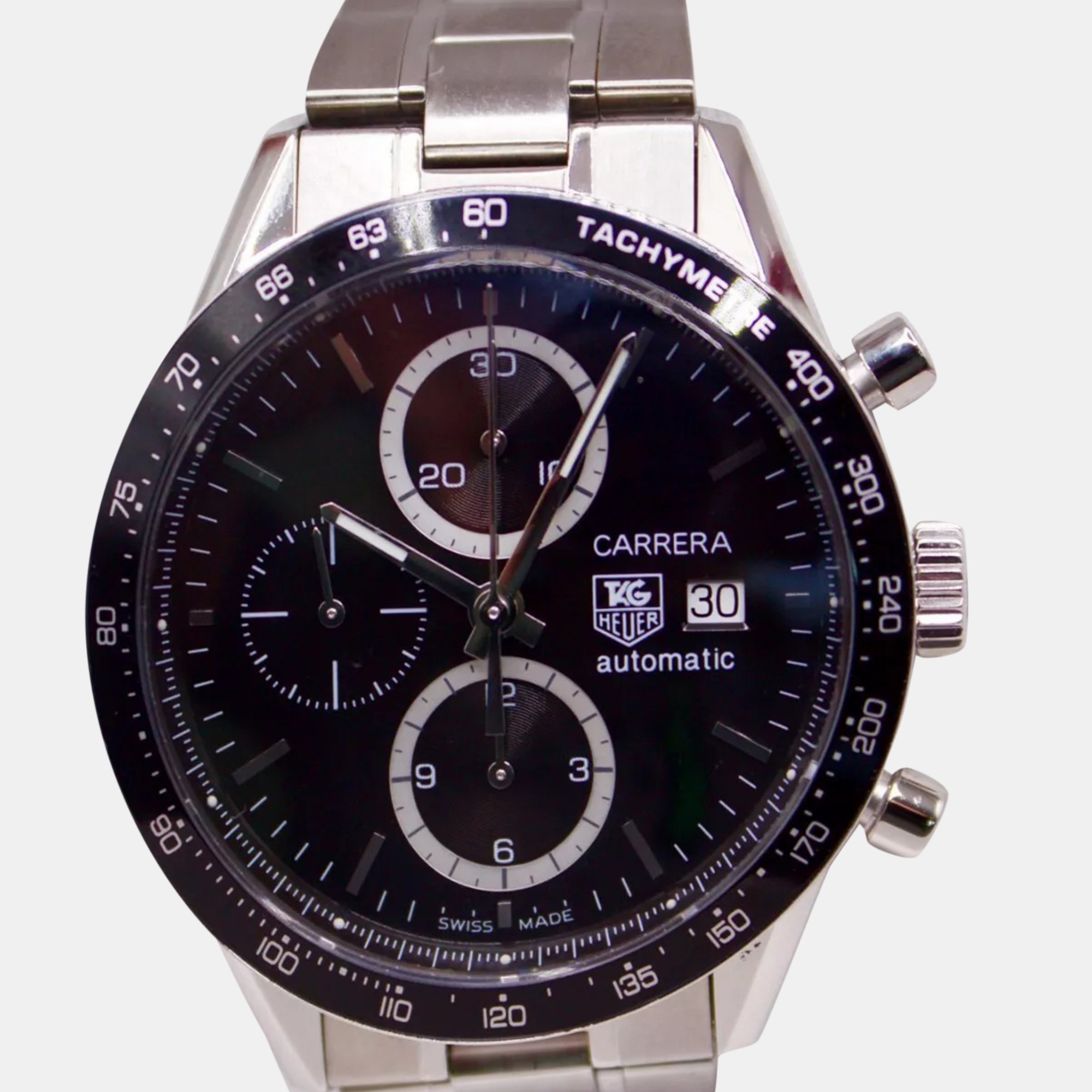 Tag Heuer Black Stainless Steel Carrera Calibre 16 Automatic Chronograph Men's Wristwatch 41 mm
Tag Heuer Black Stainless Steel Carrera Calibre 16 Automatic Chronograph Men's Wristwatch 41 mm