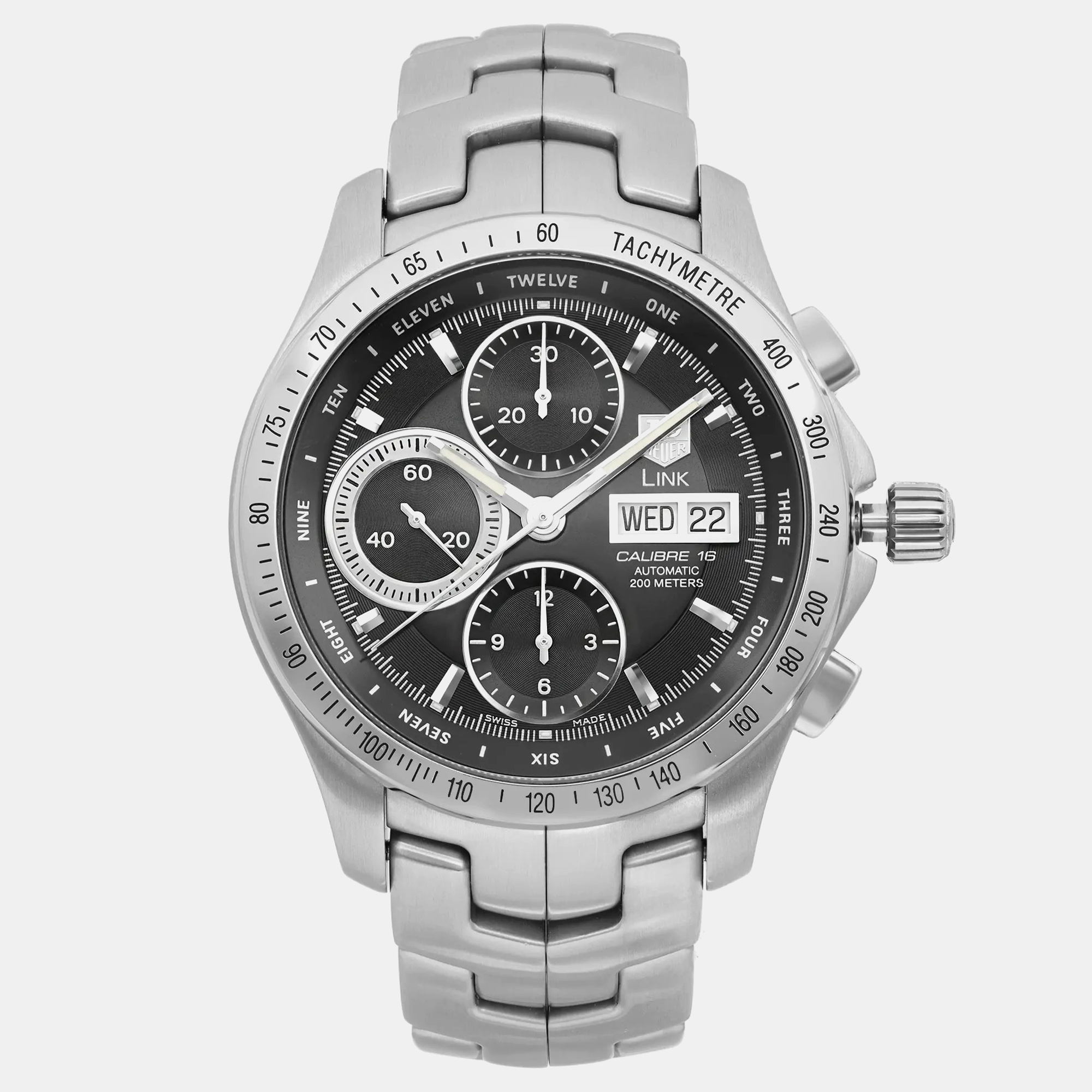 Tag Heuer Black Stainless Steel Link CJF211A.BA0594 Automatic Men's Wristwatch 42 mm
Tag Heuer Black Stainless Steel Link CJF211A.BA0594 Automatic Men's Wristwatch 42 mm