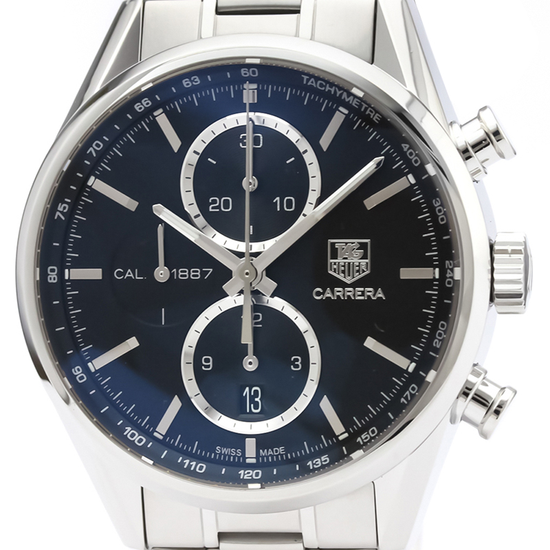 Tag Heuer Black Stainless Steel Carrera Calibre Chronograph CAR2110 Men's Wristwatch
Tag Heuer Black Stainless Steel Carrera Calibre Chronograph CAR2110 Men's Wristwatch
