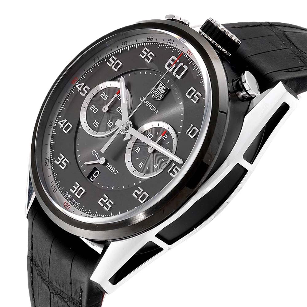 Tag Heuer Gray Titanium Carbide And Stainless Steel Carrera Chronograph CAR2C12 Card Men's Wristwatch, Grey
Tag Heuer Gray Titanium Carbide And Stainless Steel Carrera Chronograph CAR2C12 Card Men's Wristwatch, Grey