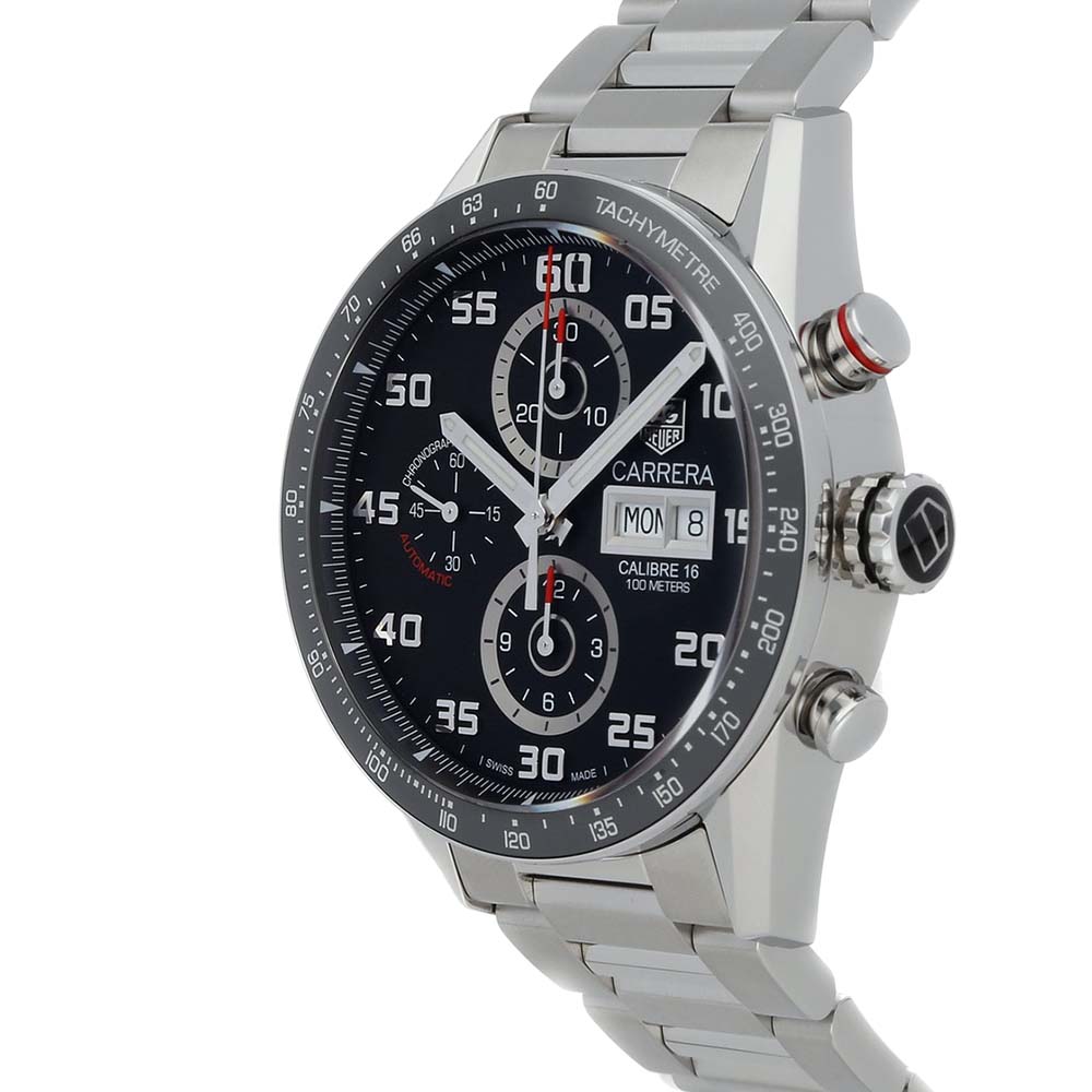 

Tag Heuer Blakc Stainless Steel Carrera Chronograph Calibre, Black