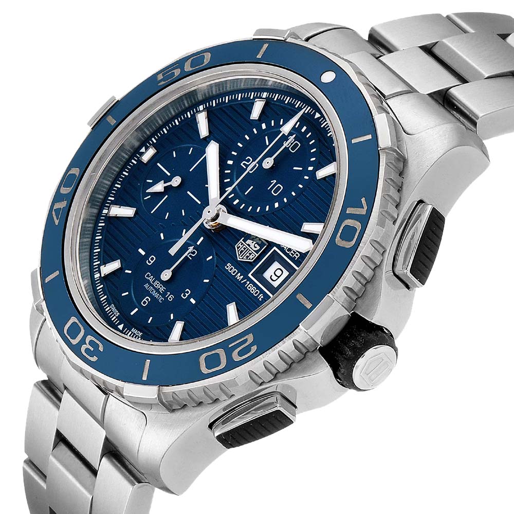 Tag Heuer Blue Stainless Steel Aquaracer CAK2112 Automatic Men's Wristwatch
Tag Heuer Blue Stainless Steel Aquaracer CAK2112 Automatic Men's Wristwatch