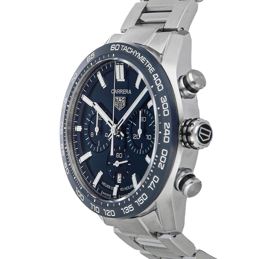 Tag Heuer Blue Stainless Steel Carrera Chronograph CBN2A1A.BA0643 Men's Wristwatch
Tag Heuer Blue Stainless Steel Carrera Chronograph CBN2A1A.BA0643 Men's Wristwatch