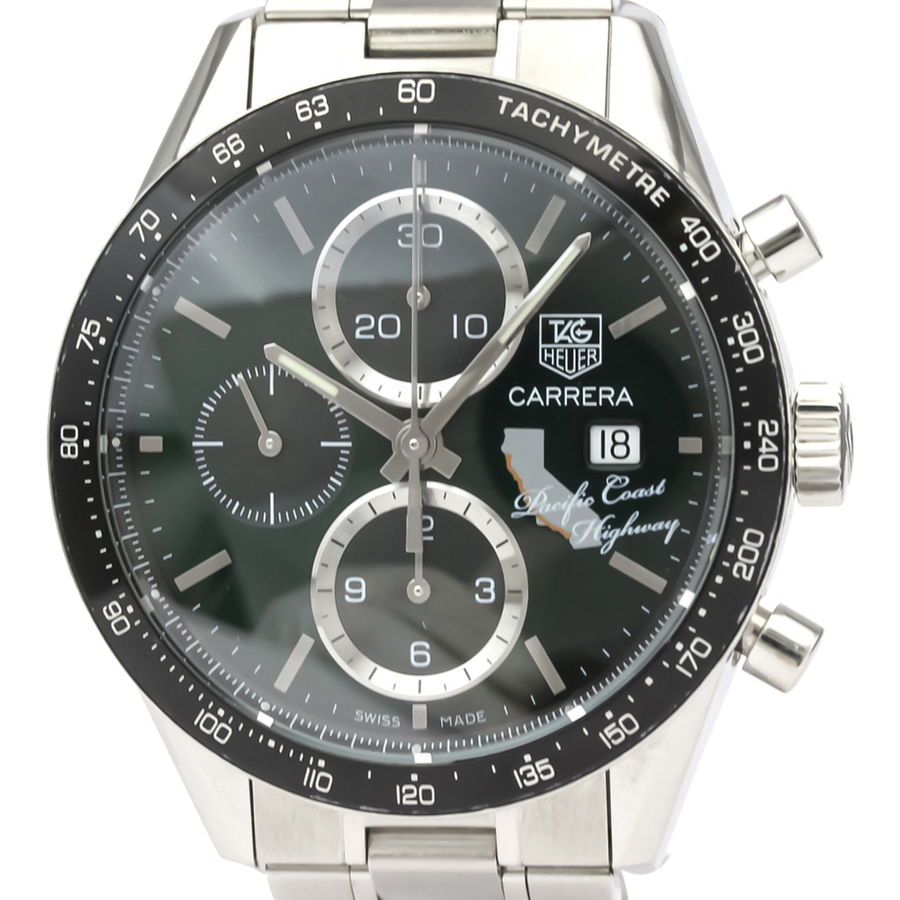 Tag Heuer Black Stainless Steel Carrera CV201N Automatic Men's Wristwatch 41 MM