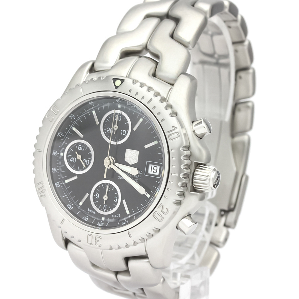 Tag Heuer Black Stainless Steel Link CT2111 Automatic Men's Wristwatch 42 MM
Tag Heuer Black Stainless Steel Link CT2111 Automatic Men's Wristwatch 42 MM