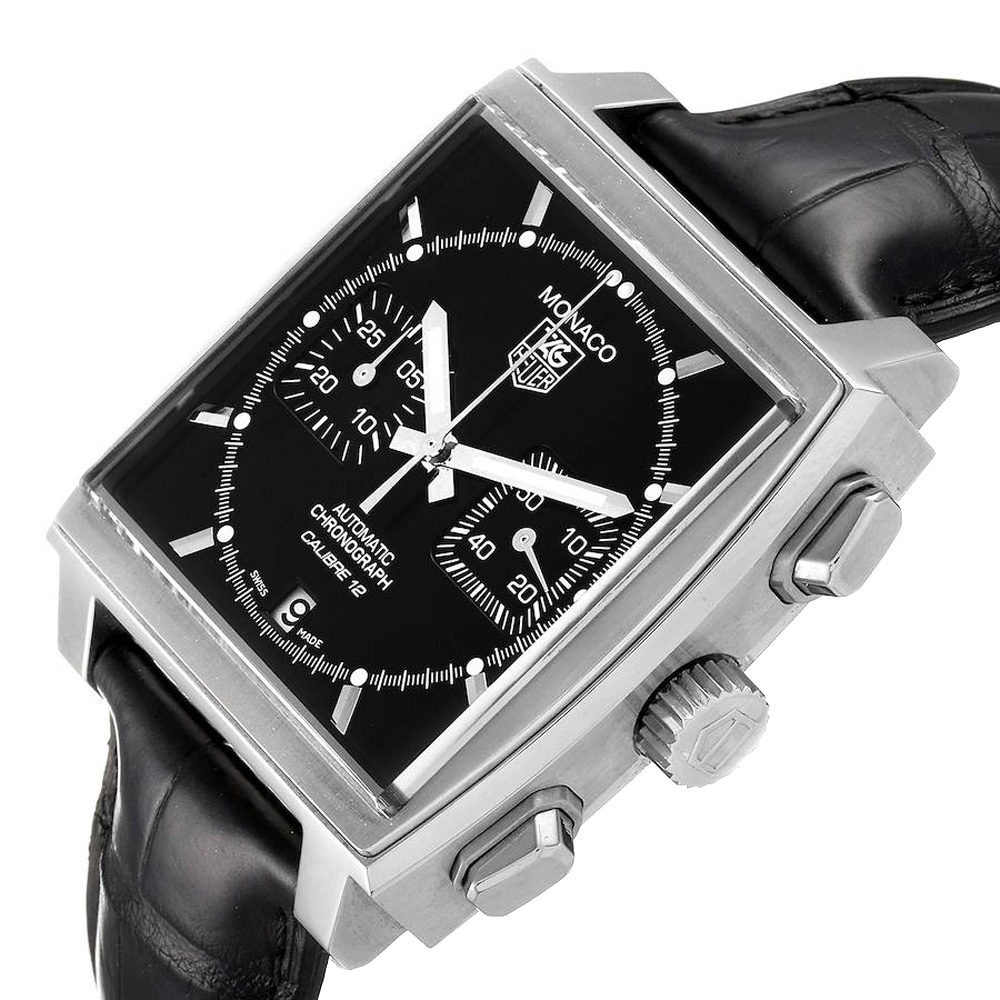 Tag Heuer Black Stainless Steel Monaco Automatic CAW2110 Men's Wristwatch 39 MM
Tag Heuer Black Stainless Steel Monaco Automatic CAW2110 Men's Wristwatch 39 MM