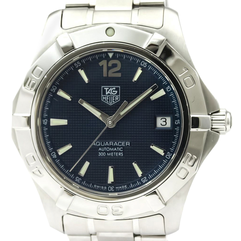 Tag Heuer Blue Stainless Steel Aquaracer Automatic WAF2112 Men's Wristwatch 38 MM
Tag Heuer Blue Stainless Steel Aquaracer Automatic WAF2112 Men's Wristwatch 38 MM
