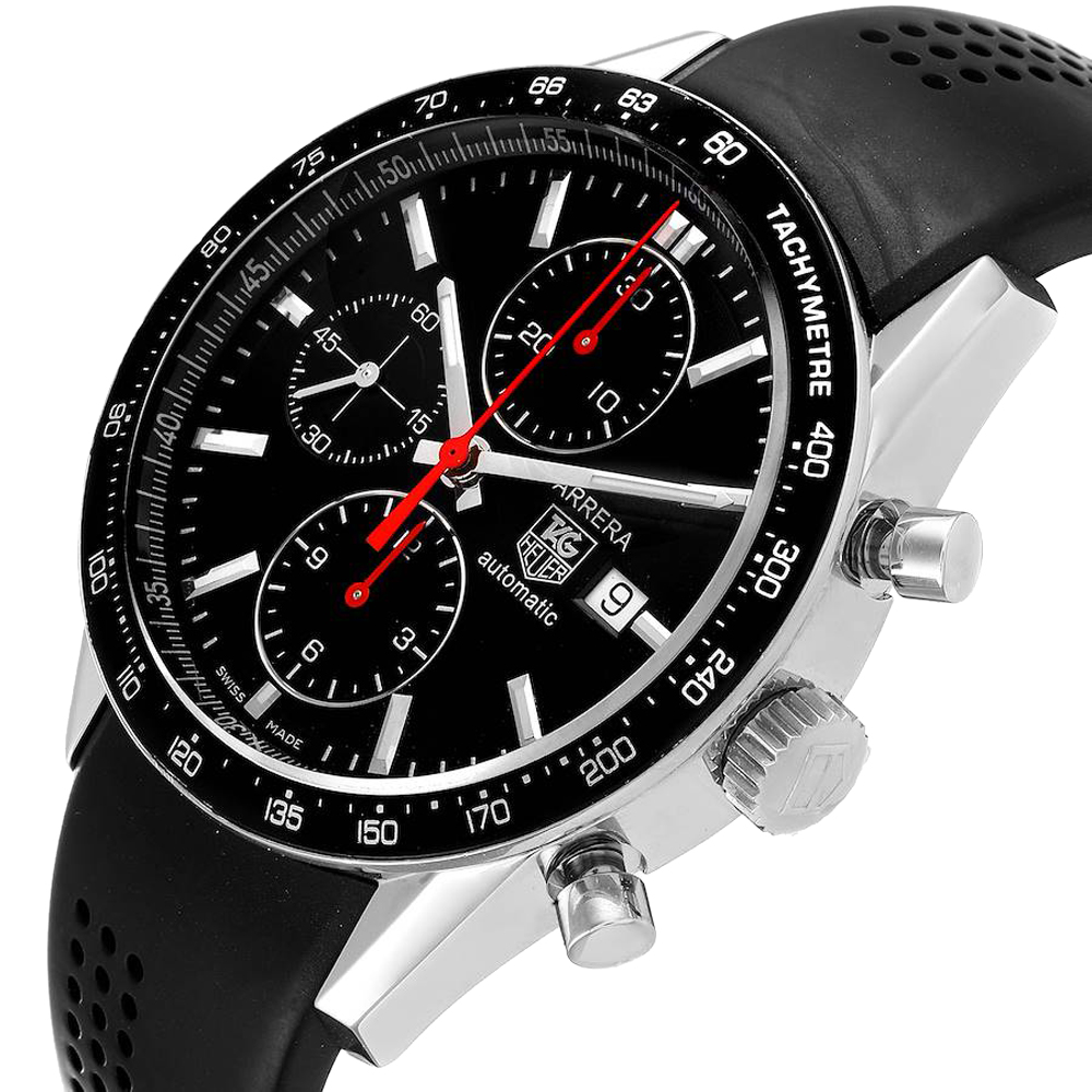 Tag Heuer Black Stainless Steel Carrera Chronograph CV2014 Men's Wristwatch 41 MM
Tag Heuer Black Stainless Steel Carrera Chronograph CV2014 Men's Wristwatch 41 MM