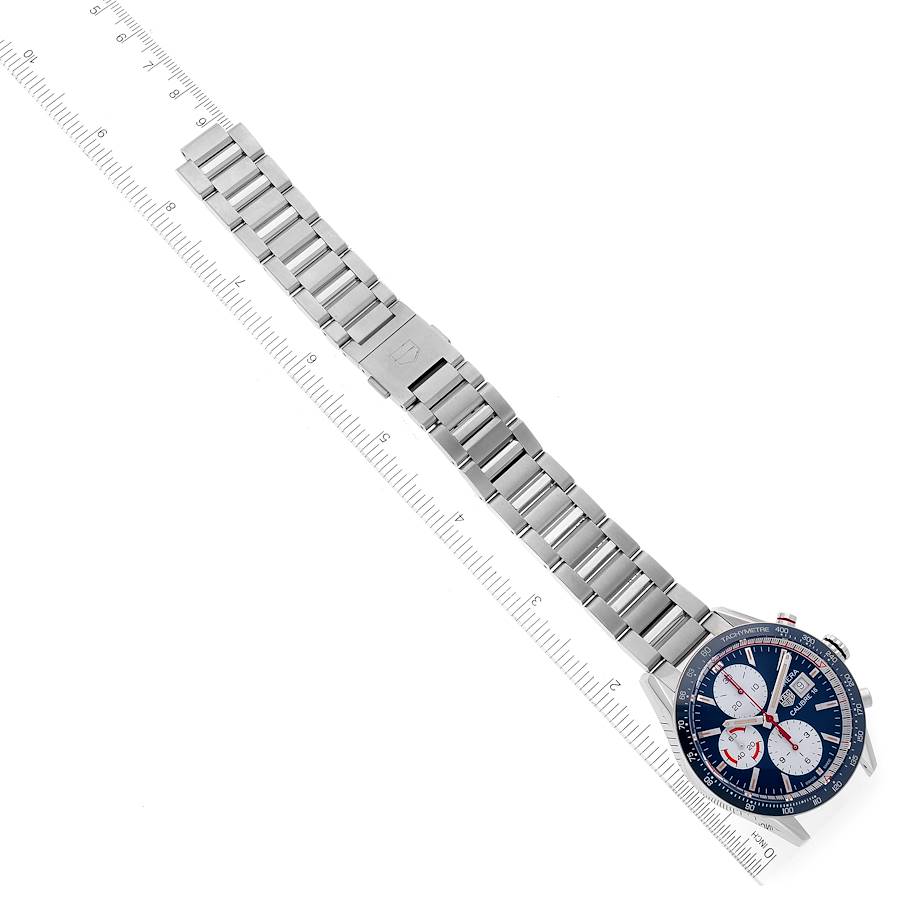 Tag Heuer Blue Stainless Steel Carrera CV201AR.BA0715 Automatic Men's Wristwatch 41 Mm