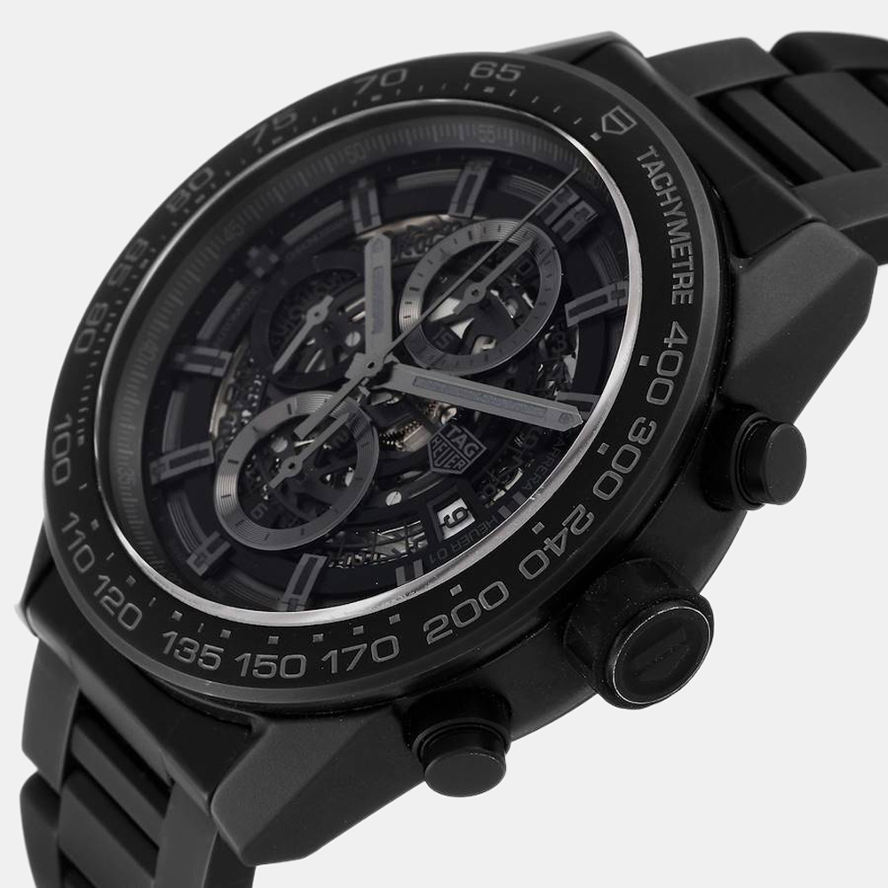 Tag Heuer Black Ceramic Carrera Calibre 01 CAR2A91 Men's Wristwatch 45 mm
Tag Heuer Black Ceramic Carrera Calibre 01 CAR2A91 Men's Wristwatch 45 mm