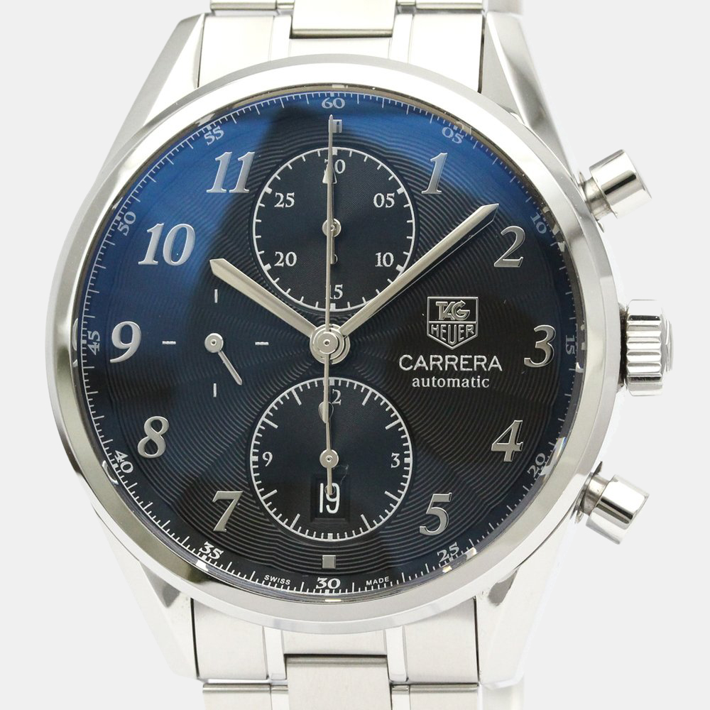 Tag Heuer Black Stainless Steel Carrera Heritage Calibre 16 CAS2110 Men's Wristwatch 41 mm
Tag Heuer Black Stainless Steel Carrera Heritage Calibre 16 CAS2110 Men's Wristwatch 41 mm