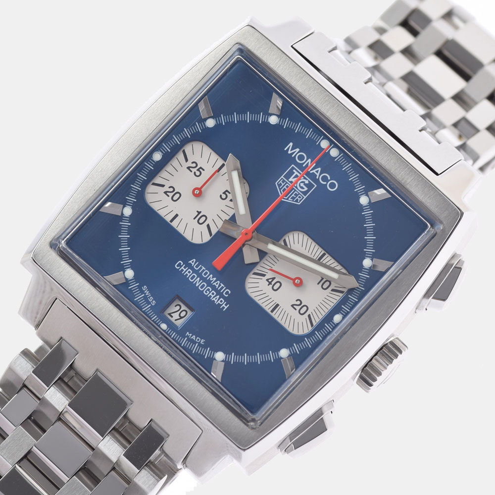 Tag Heuer Blue Stainless Steel Titanium Monaco CW2113 Automatic Men's Wristwatch 38 mm
Tag Heuer Blue Stainless Steel Titanium Monaco CW2113 Automatic Men's Wristwatch 38 mm
