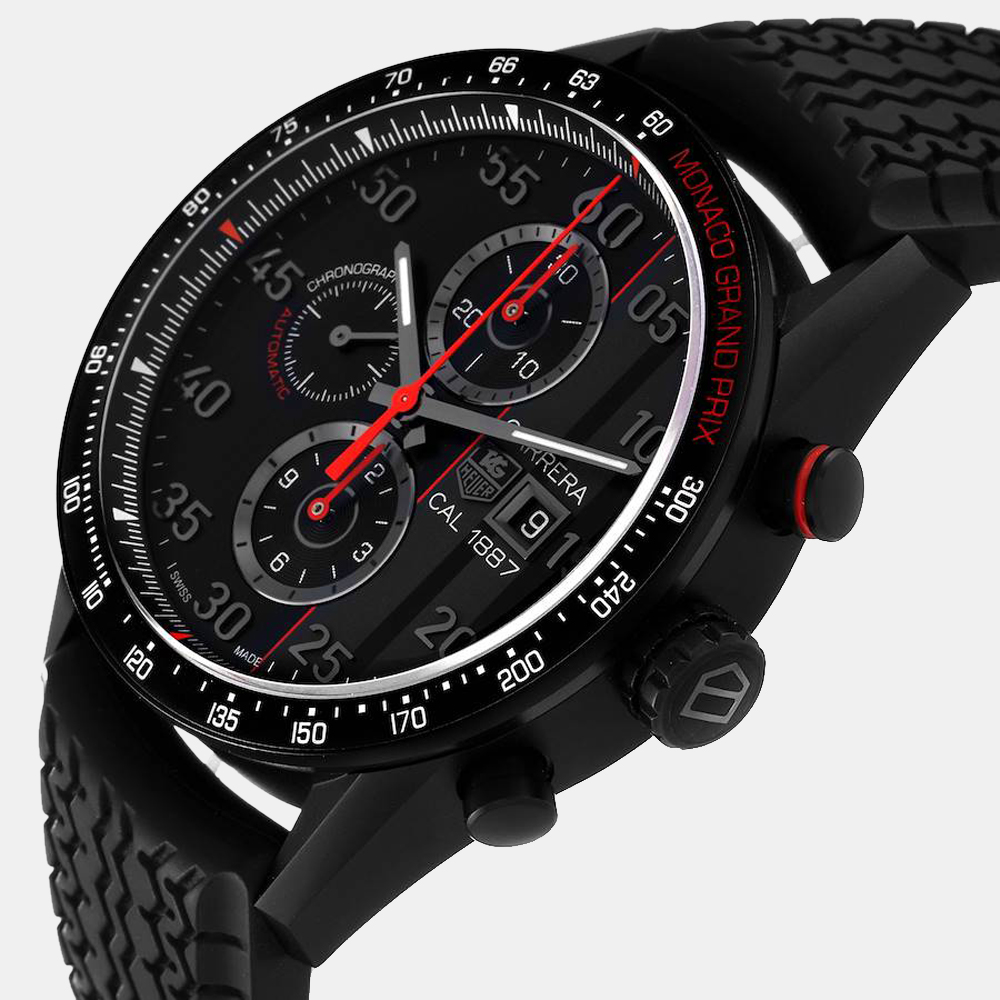 Tag Heuer Black Titanium Carrera CAR2A83 Automatic Men's Wristwatch 43 mm
Tag Heuer Black Titanium Carrera CAR2A83 Automatic Men's Wristwatch 43 mm