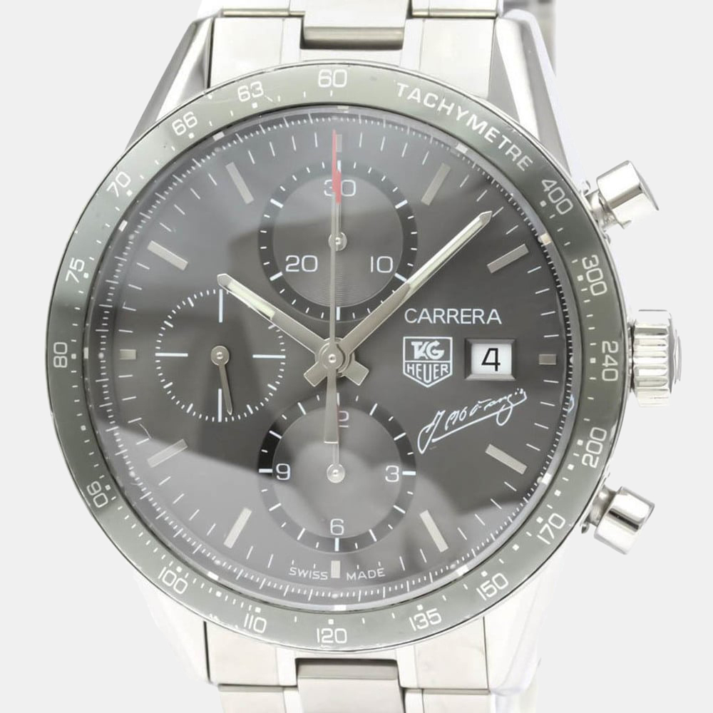 Tag Heuer Grey Stainless Steel Carrera CV201C Automatic Men's Wristwatch 41 mm
Tag Heuer Grey Stainless Steel Carrera CV201C Automatic Men's Wristwatch 41 mm