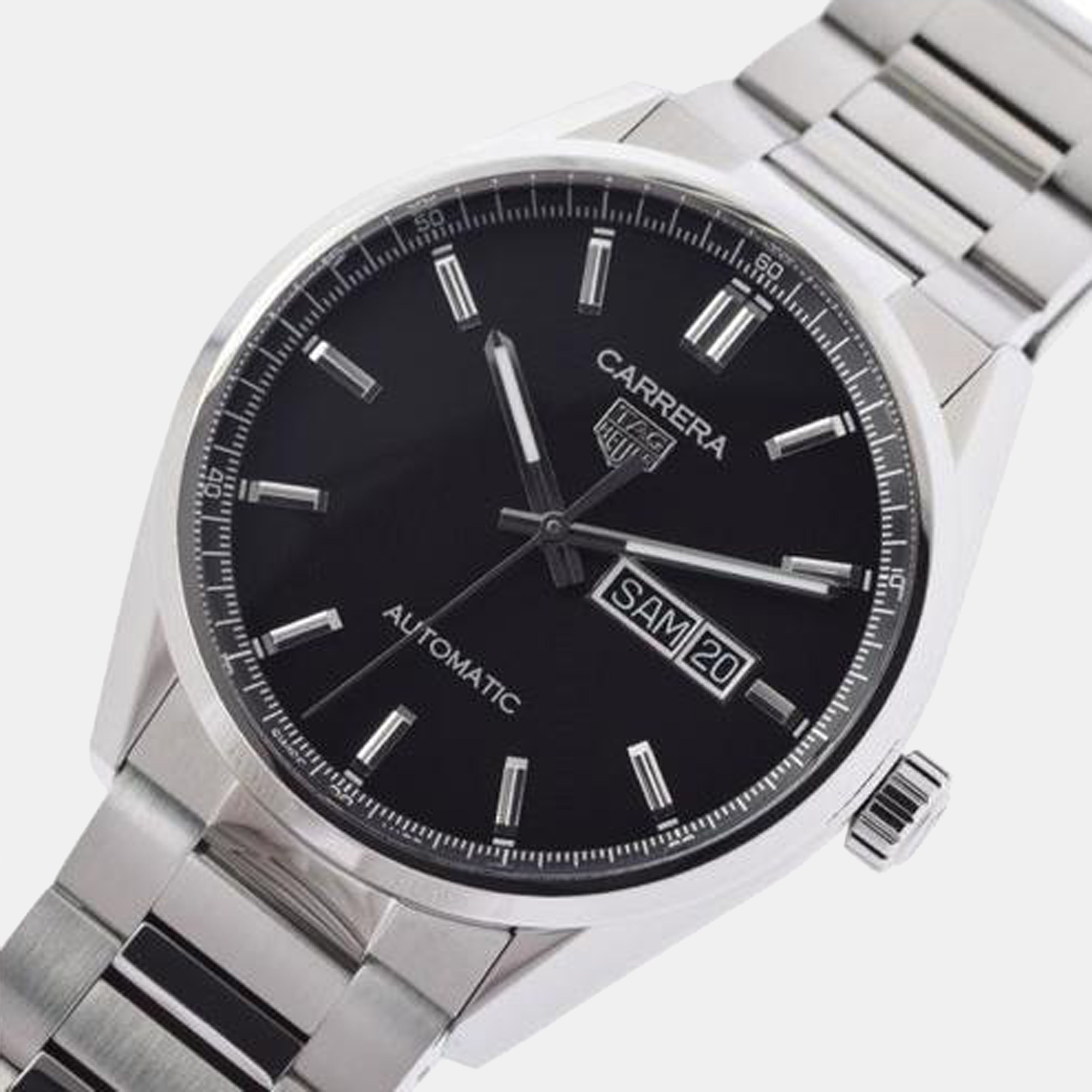Tag Heuer Black Stainless Steel Carrera WBN2010.BA0640 Automatic Men's Wristwatch 41 mm
Tag Heuer Black Stainless Steel Carrera WBN2010.BA0640 Automatic Men's Wristwatch 41 mm