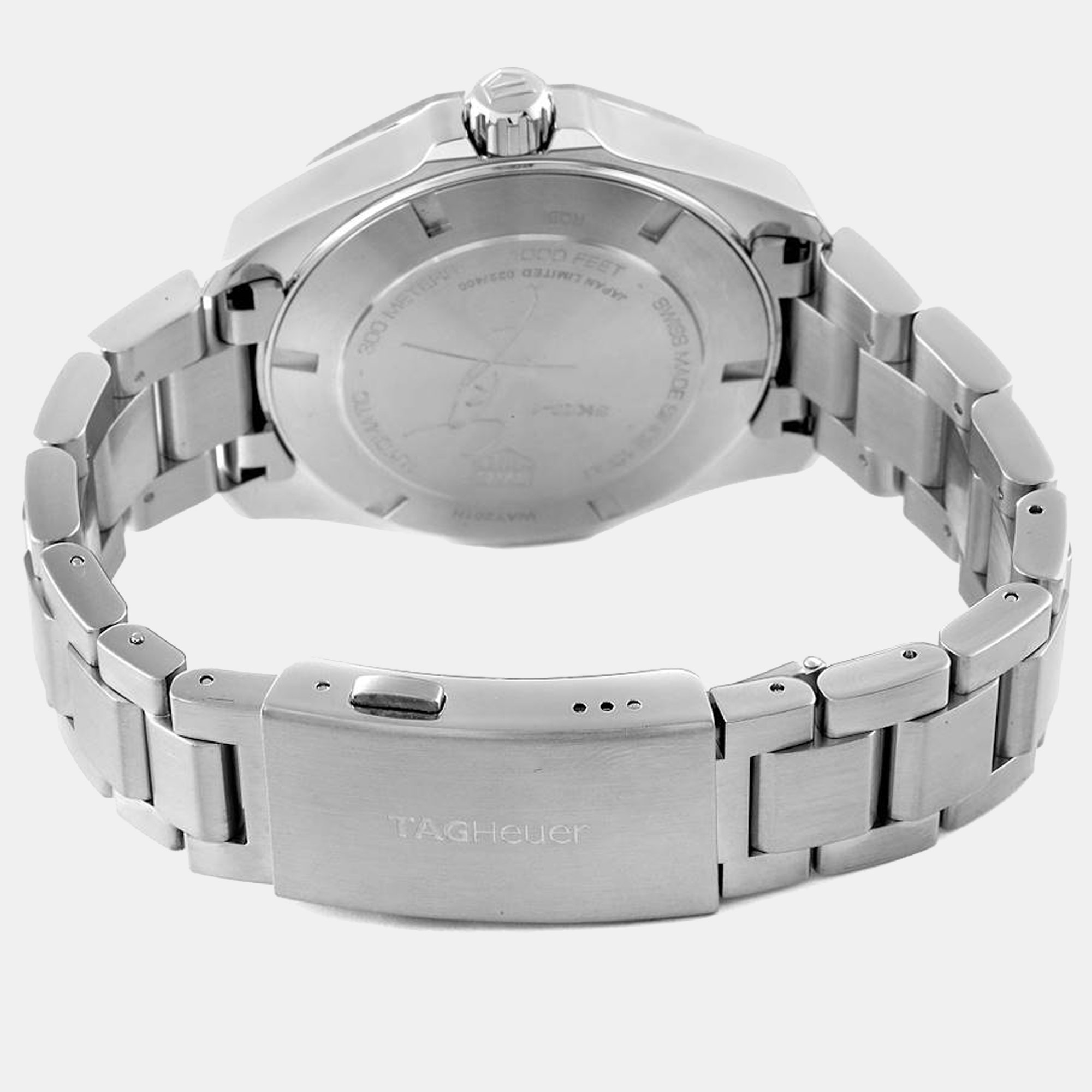 Tag Heuer Blue Stainless Steel Aquaracer Shinji Kagawa Limited Edition WAY201H Men's Wristwatch 43 Mm