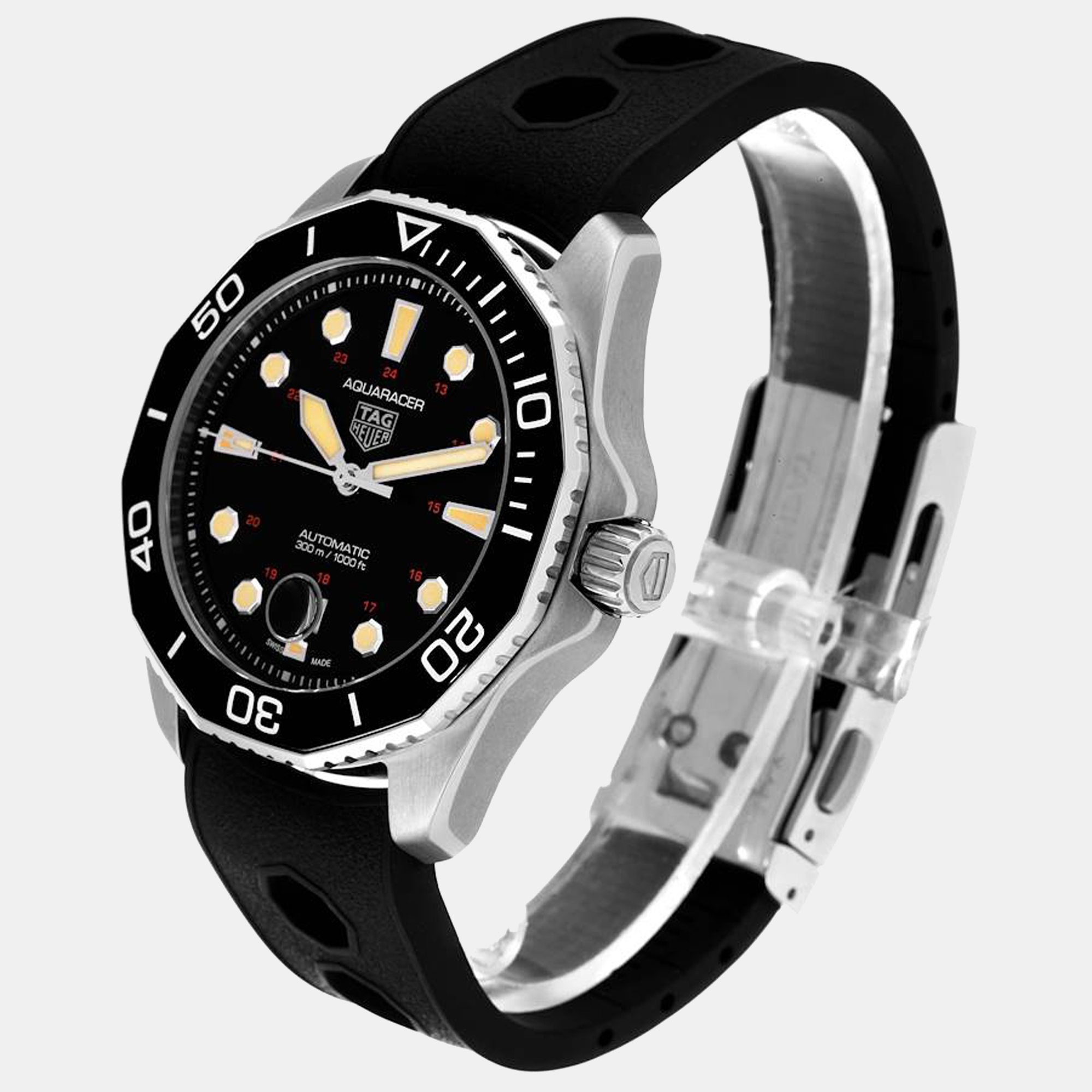 Tag Heuer Black Titanium Aquaracer Professional WBP208C Men's Wristwatch 43 Mm