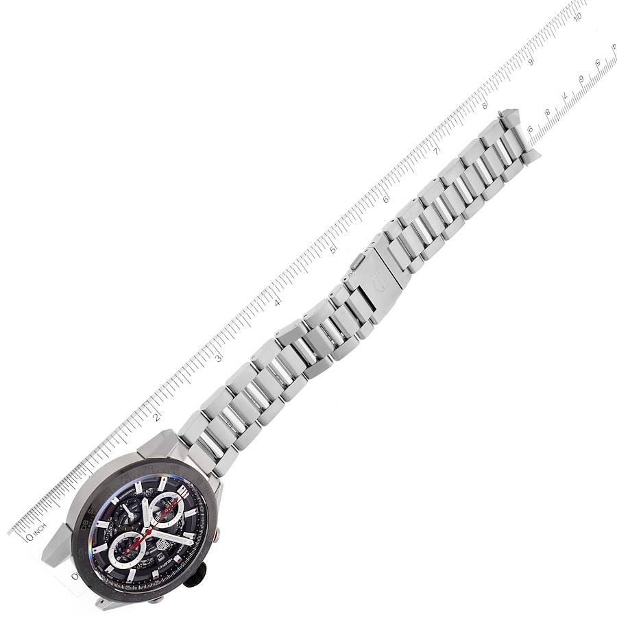 Tag Heuer Black Stainless Steel Carrera CAR201U Automatic Men's Wristwatch 43 Mm