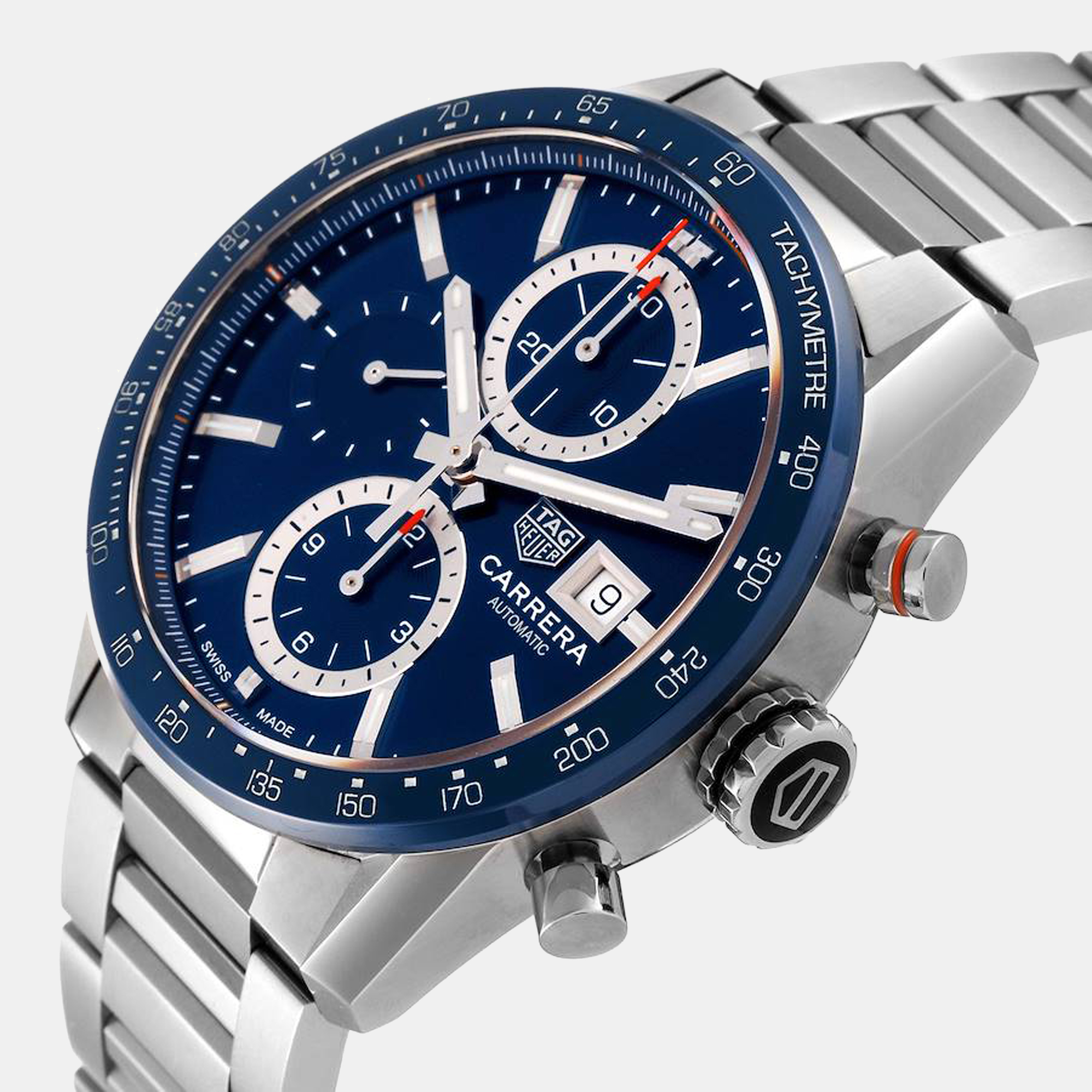 Tag Heuer Blue Stainless Steel Carrera Calibre 16 CBM2112 Automatic Men's Wristwatch 41 mm
Tag Heuer Blue Stainless Steel Carrera Calibre 16 CBM2112 Automatic Men's Wristwatch 41 mm