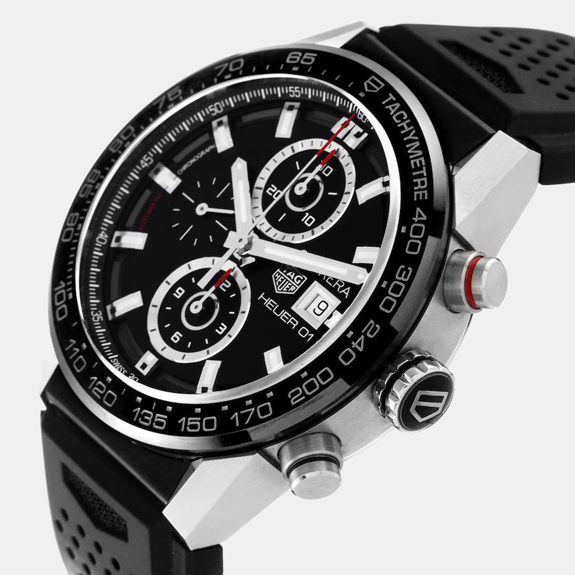 Tag Heuer Black Stainless Steel Carrera CAR201Z Automatic Men's Wristwatch 43 mm
Tag Heuer Black Stainless Steel Carrera CAR201Z Automatic Men's Wristwatch 43 mm