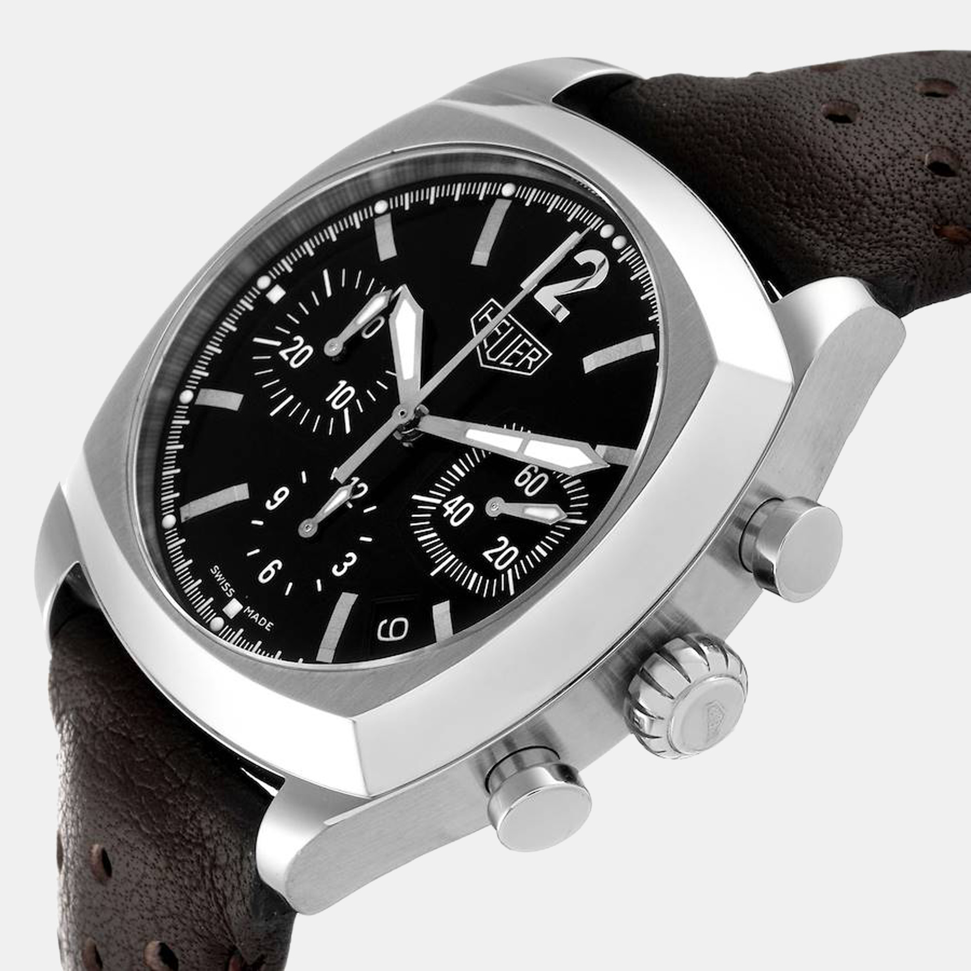 Tag Heuer Black Stainless Steel Monza CR2110 Automatic Men's Wristwatch 38 mm
Tag Heuer Black Stainless Steel Monza CR2110 Automatic Men's Wristwatch 38 mm