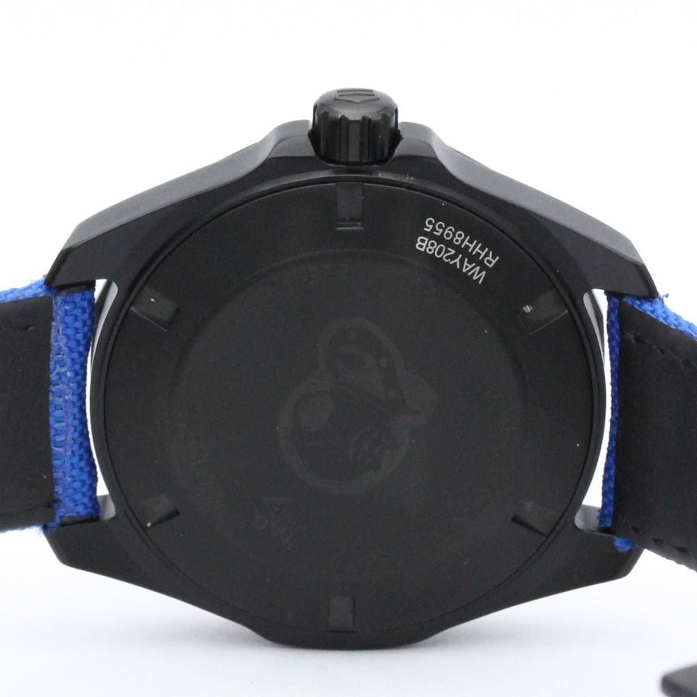 Tag Heuer Black Titanium Aquaracer WAY208B Men's Wristwatch 45 Mm