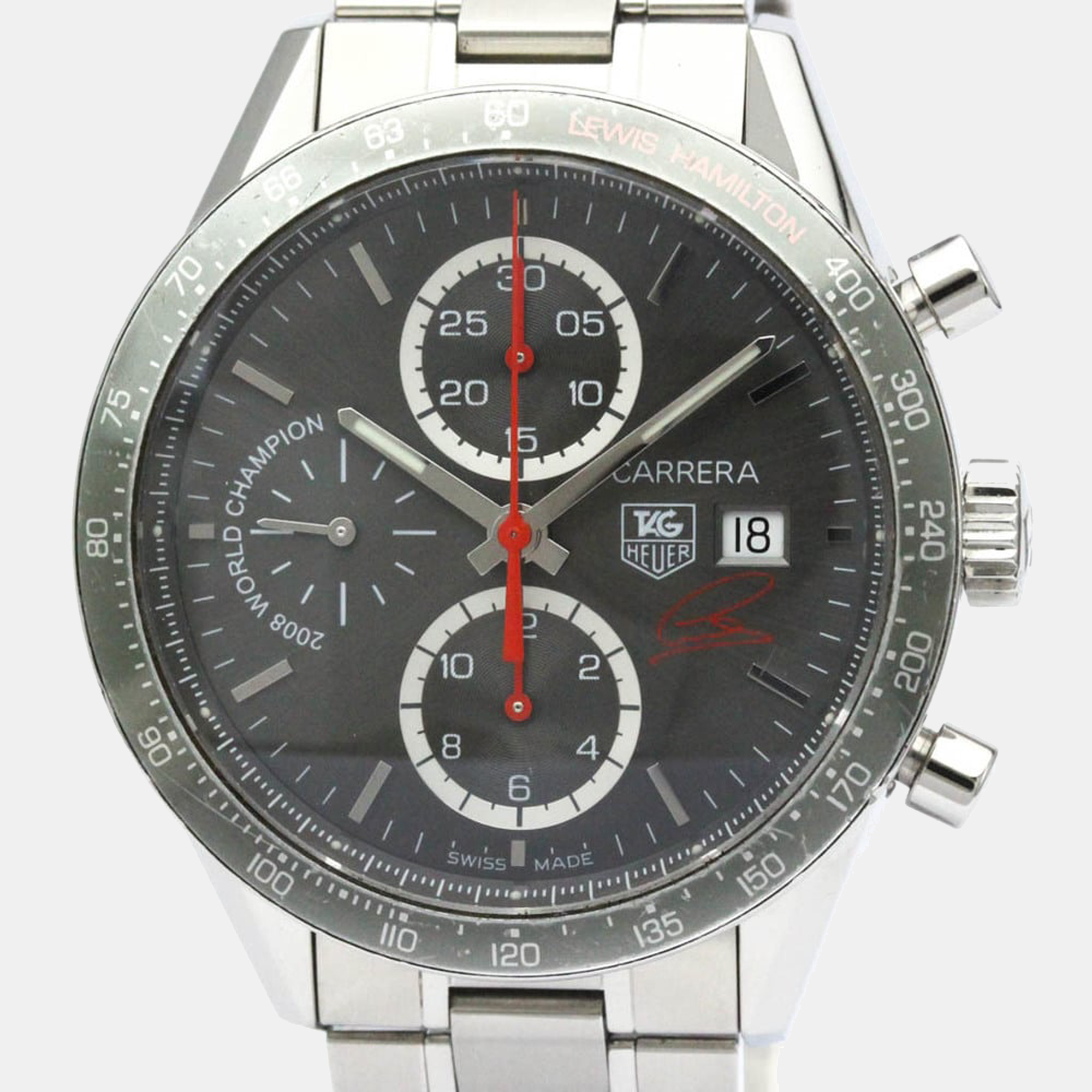 

Tag Heuer Grey Stainless Steel Carrera CV201M Automatic Men's Wristwatch