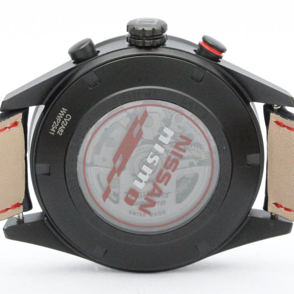 Tag Heuer Black Titanium Carrera Calibre 16 Nismo Limited Edition CV2A82 Automatic Chronograph Men's Wristwatch 43 Mm