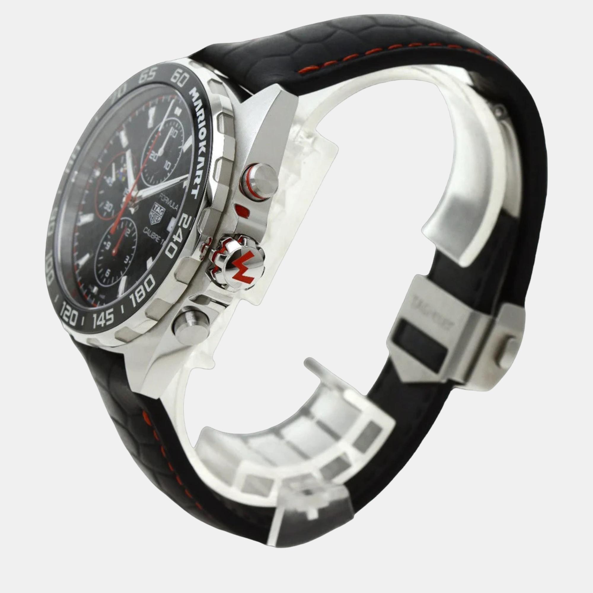 Tag Heuer Black Stainless Steel Formula 1 CAZ201E.FC6517 Men's Wristwatch 44 Mm