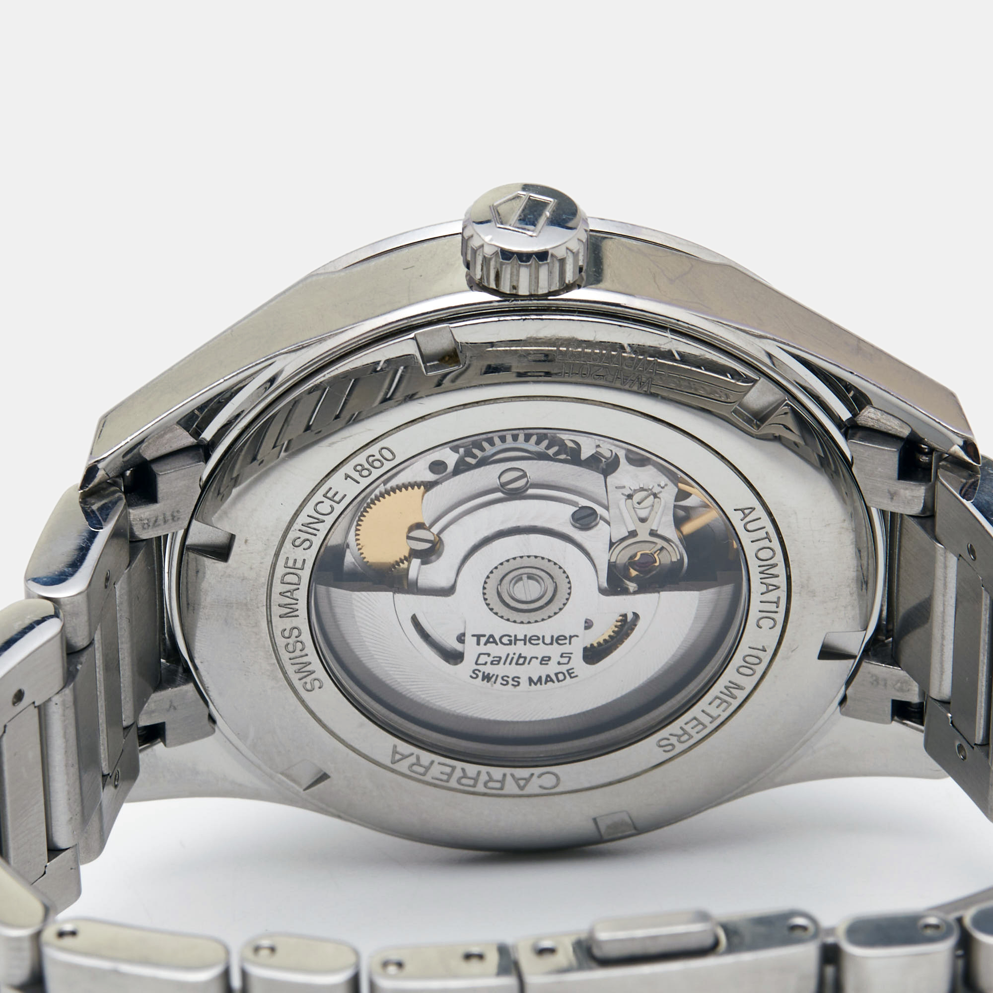 TAG Heuer Blue Stainless Steel Carrera WAR201E.BA0723 Men's Wristwatch 41 Mm