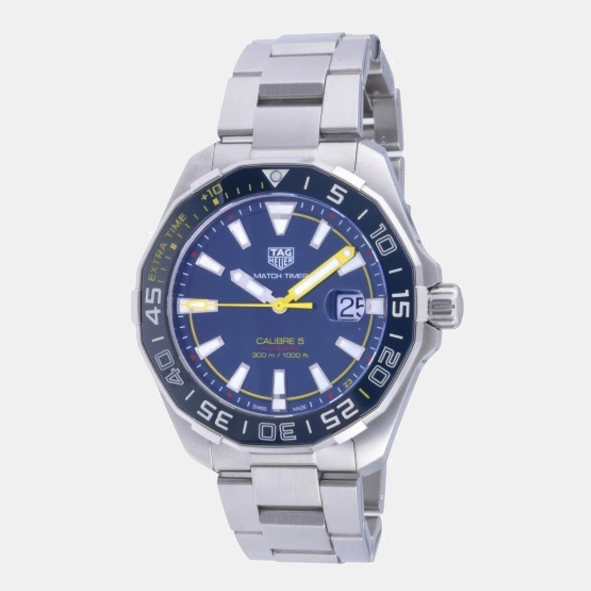 Tag Heuer Blue Stainless Steel Aquaracer WAY201H.BA0927 Automatic Men's Wristwatch 43 Mm