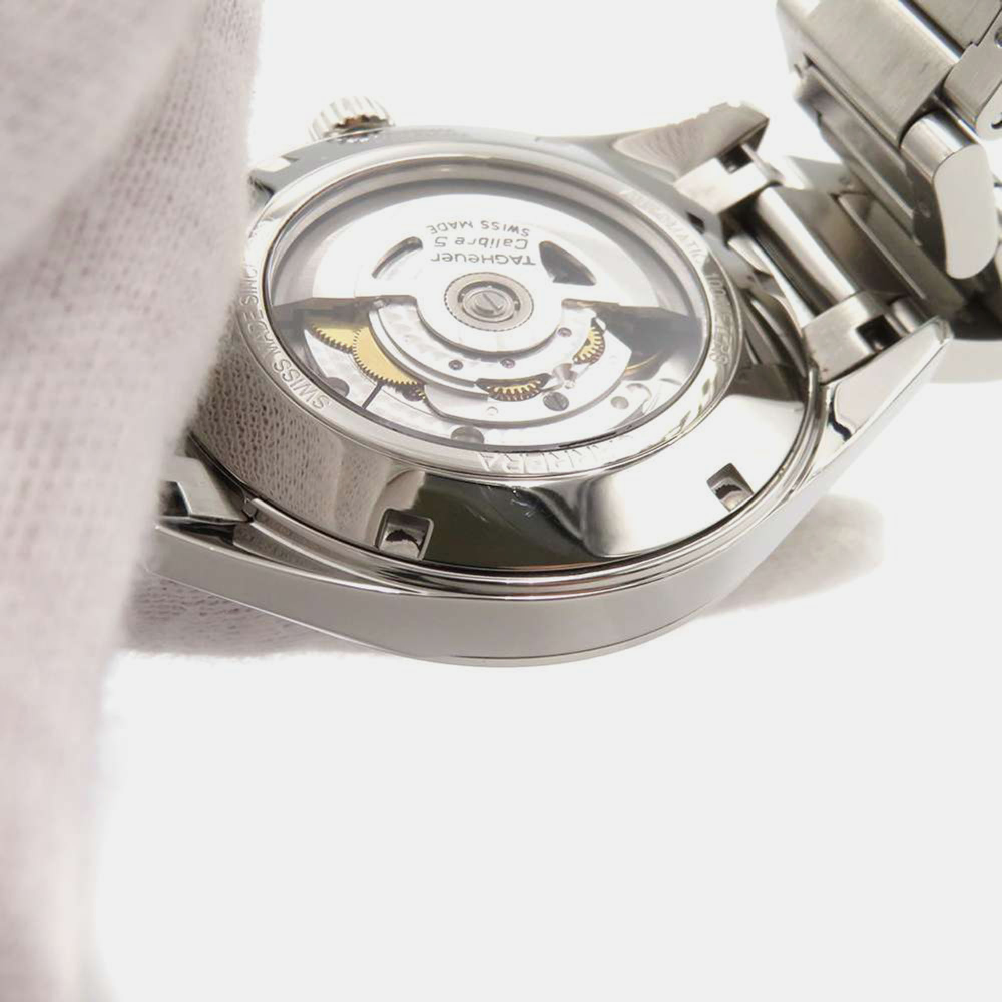 Tag Heuer Black Stainless Steel Carrera WAR211A.BA0782 Automatic Men's Wristwatch 39 Mm