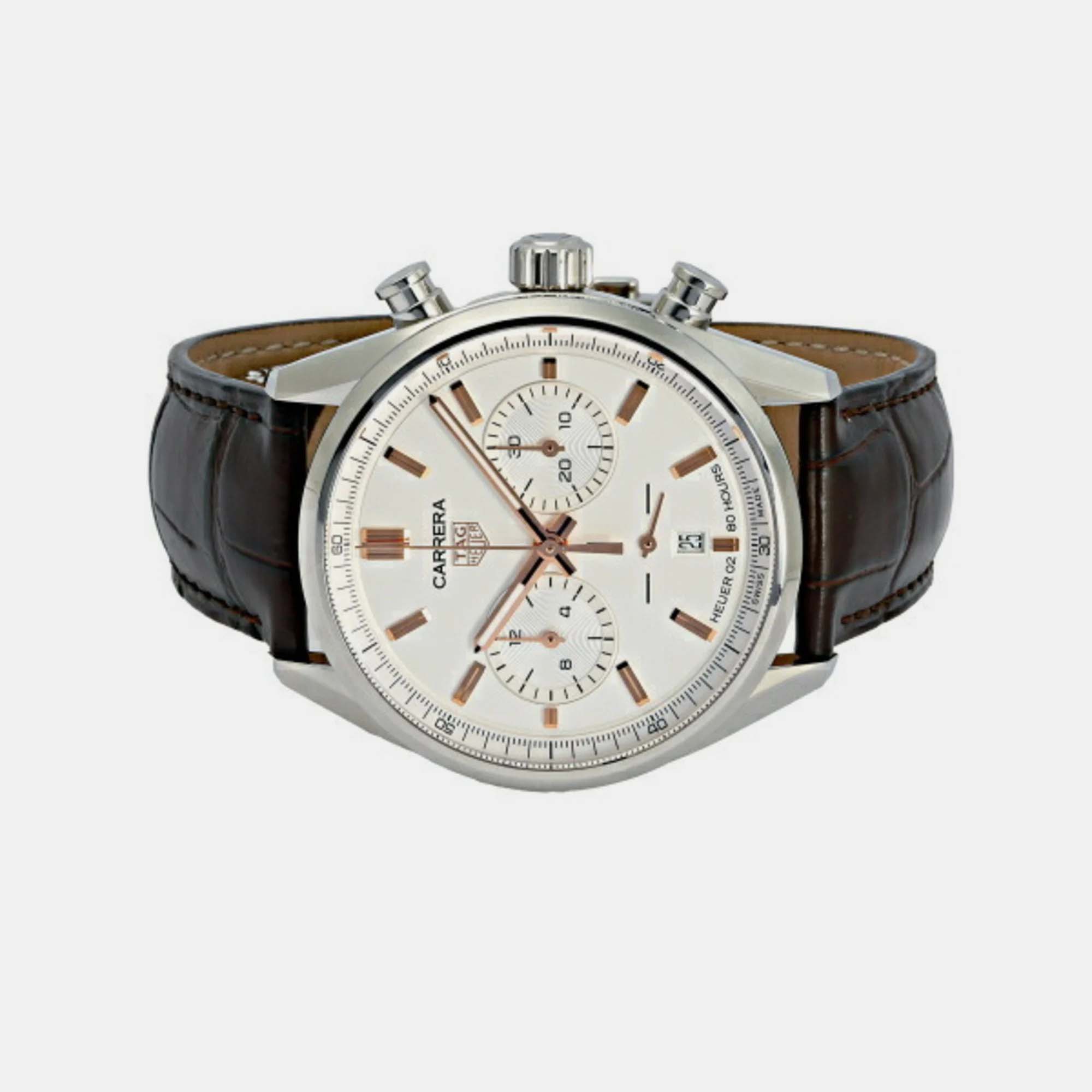 Tag Heuer Silver Stainless Steel Carrera CBN2013.FC6483 Automatic Men's Wristwatch 42 mm
Tag Heuer Silver Stainless Steel Carrera CBN2013.FC6483 Automatic Men's Wristwatch 42 mm