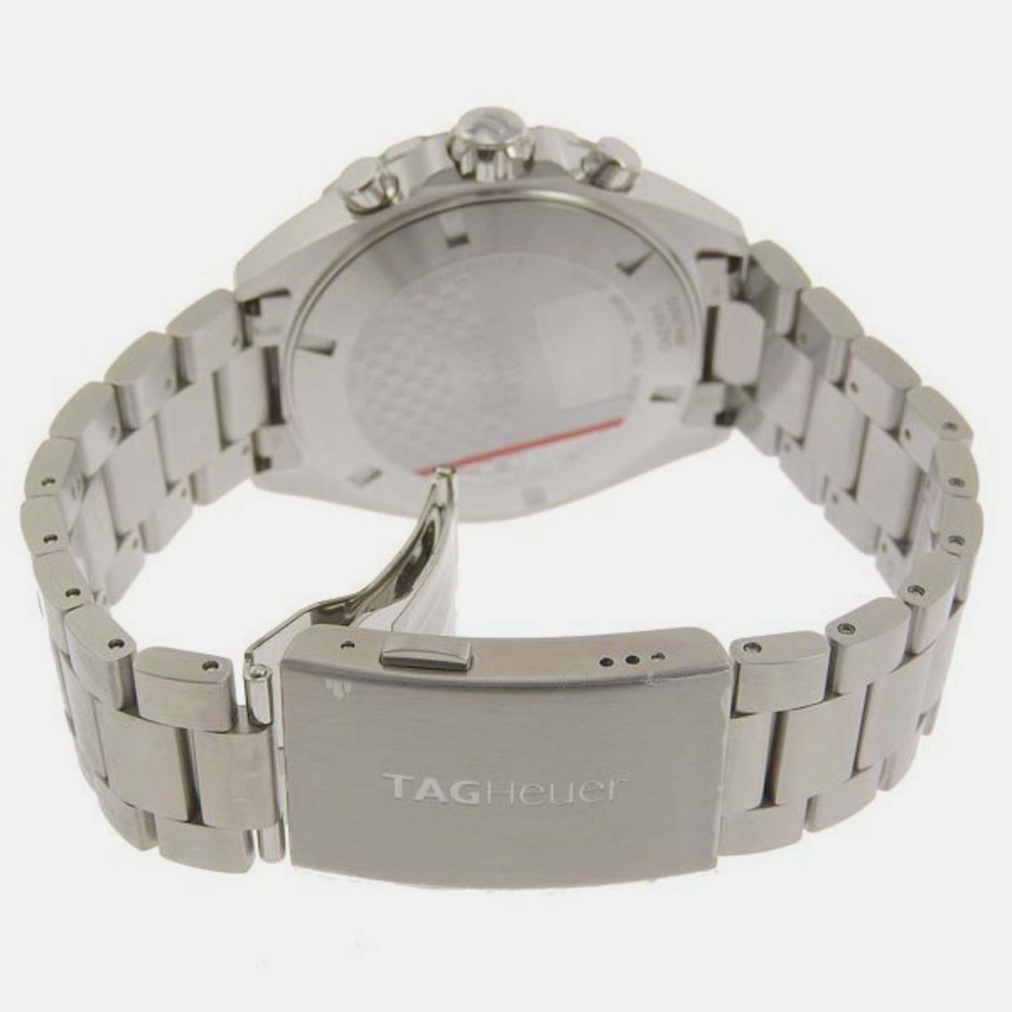 Tag Heuer Grey Stainless Steel Formula 1 CAZ1011 Quartz Men's Wristwatch 43 Mm