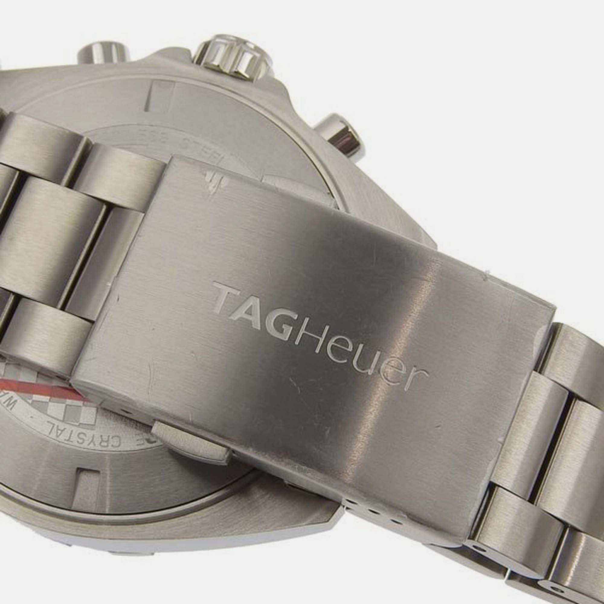 Tag Heuer Grey Stainless Steel Formula 1 CAZ1011 Quartz Men's Wristwatch 43 Mm