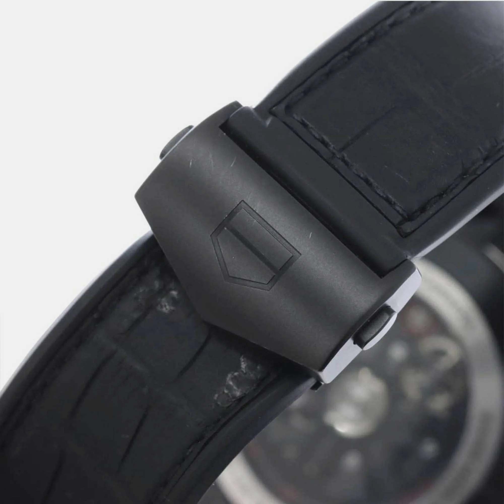 Tag Heuer Black Titanium Carrera CAR5A8Y Automatic Men's Wristwatch 45 Mm